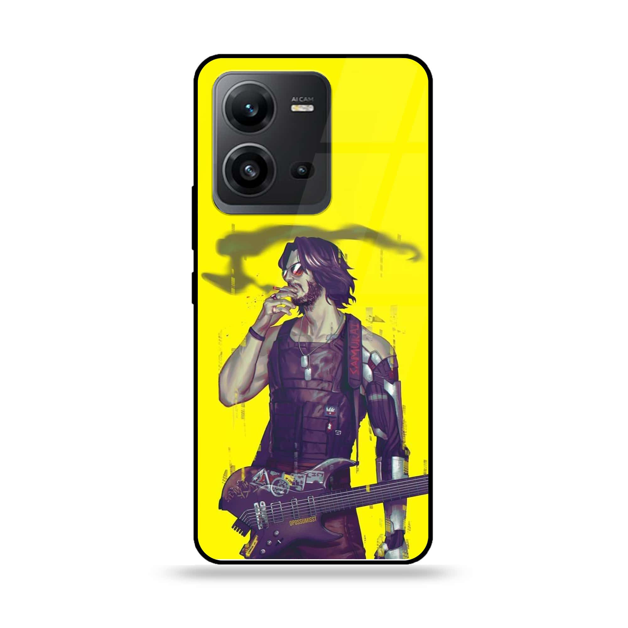 Vivo V25 5G - Cybernetic Warrior Series - Premium Printed Glass soft Bumper shock Proof Case