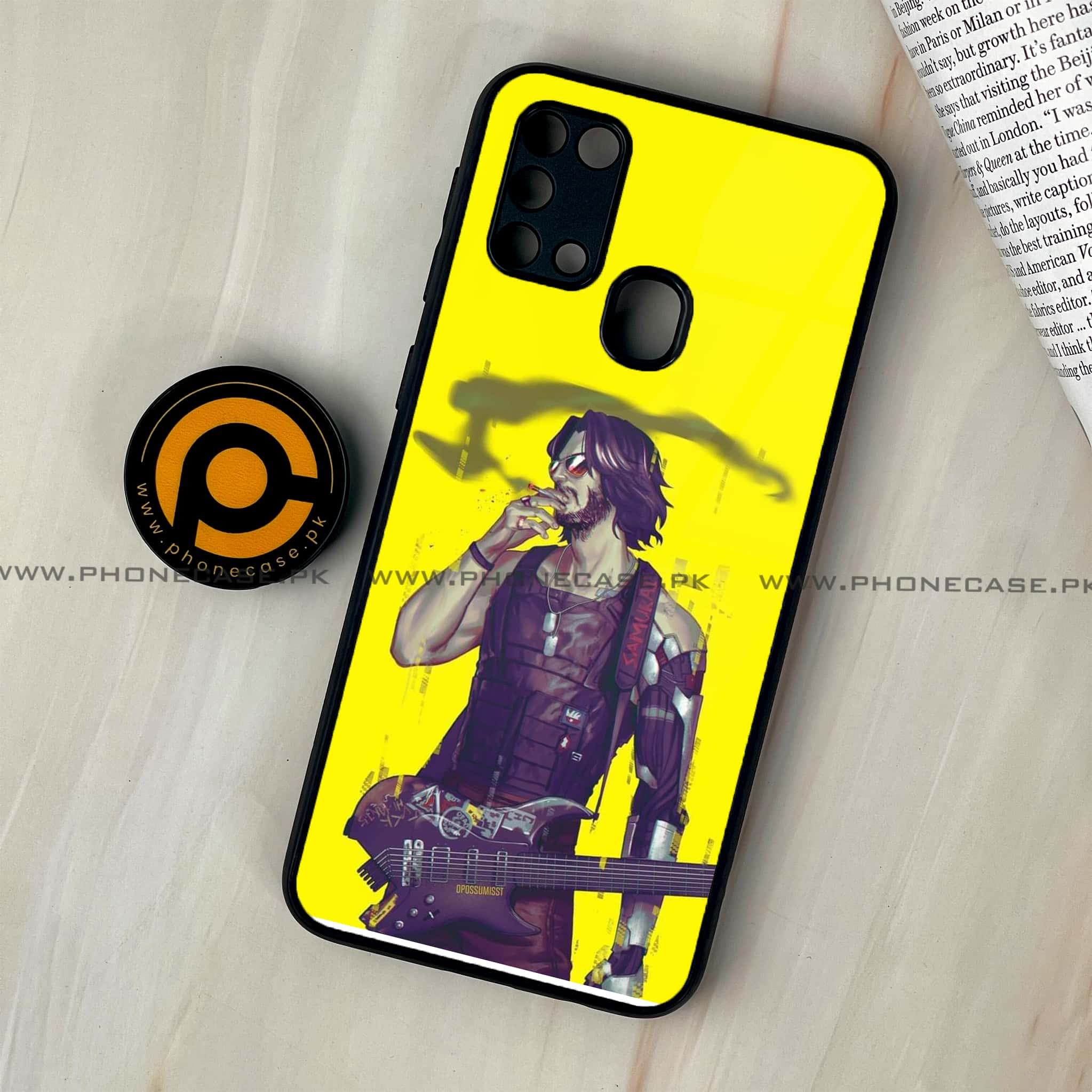 Galaxy M31 - Cybernetic Warrior Series - Premium Printed Glass soft Bumper shock Proof Case