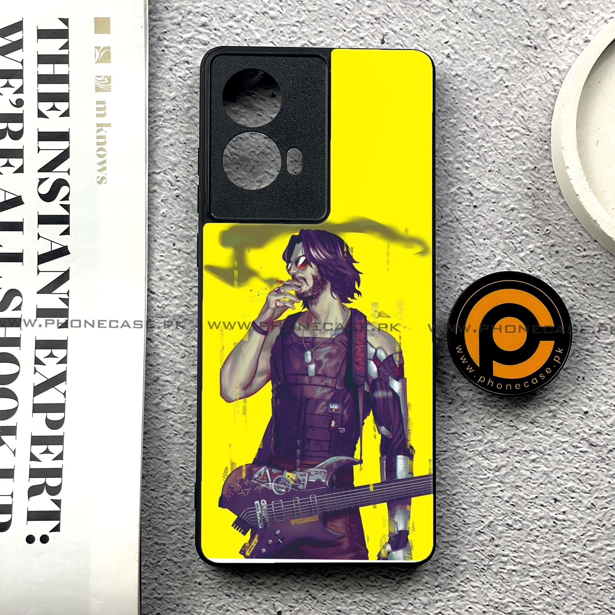 Moto G85 - Cybernetic Warrior Series - Premium Printed Glass soft Bumper shock Proof Case