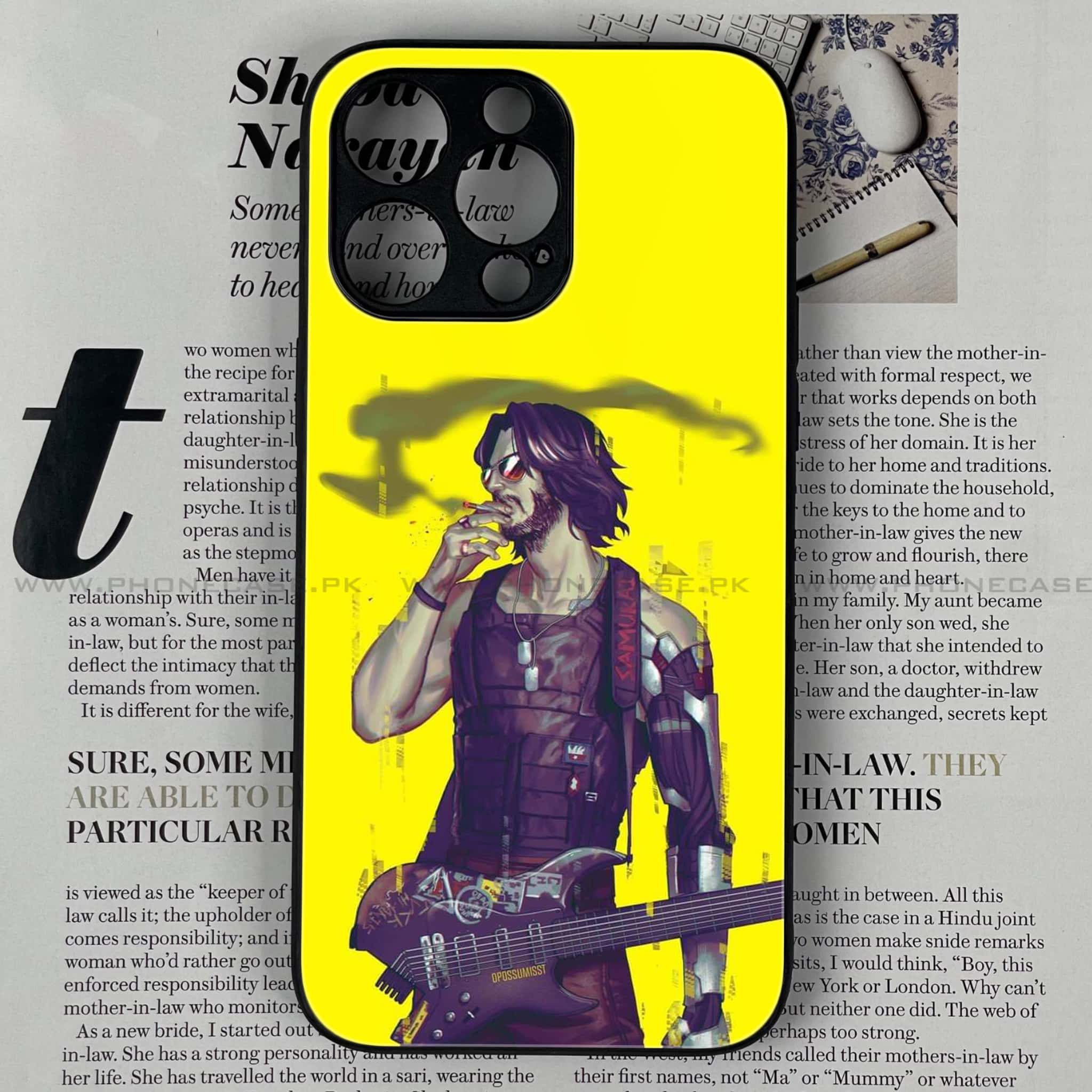 iPhone 14 Pro Max - Cybernetic Warrior Series - Premium Metal Printed soft Bumper shock Proof Case