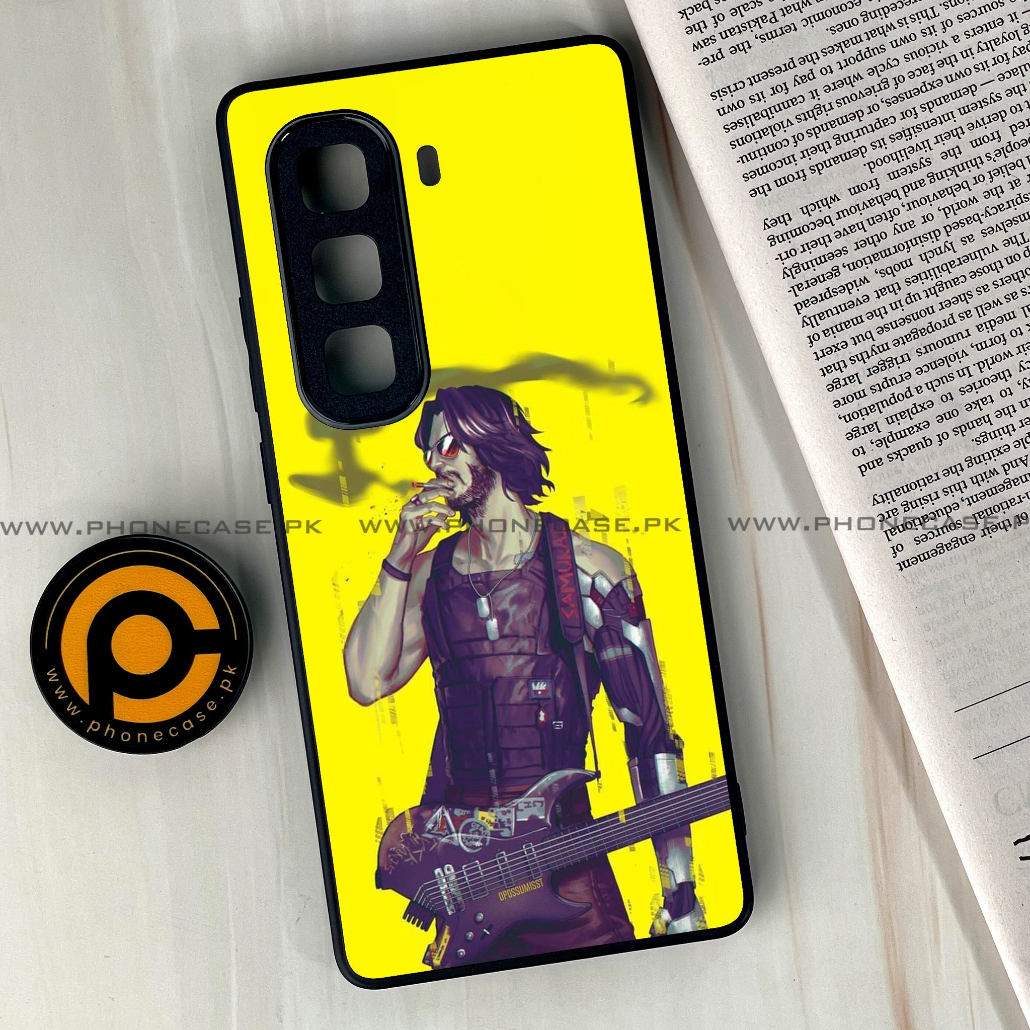 Infinix Hot 60 Pro Plus - Cybernetic Warrior Series - Premium Metal Printed soft Bumper shock Proof Case