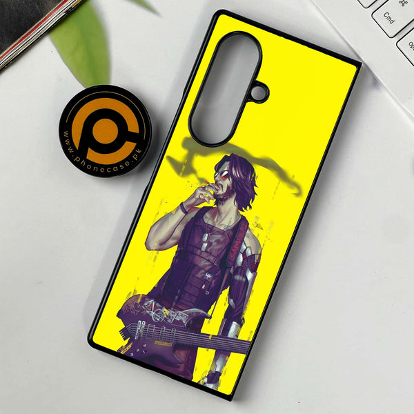 Samsung Galaxy Z Fold 7 - Cybernetic Warrior Series - Premium Metal Printed soft Bumper shock Proof Case