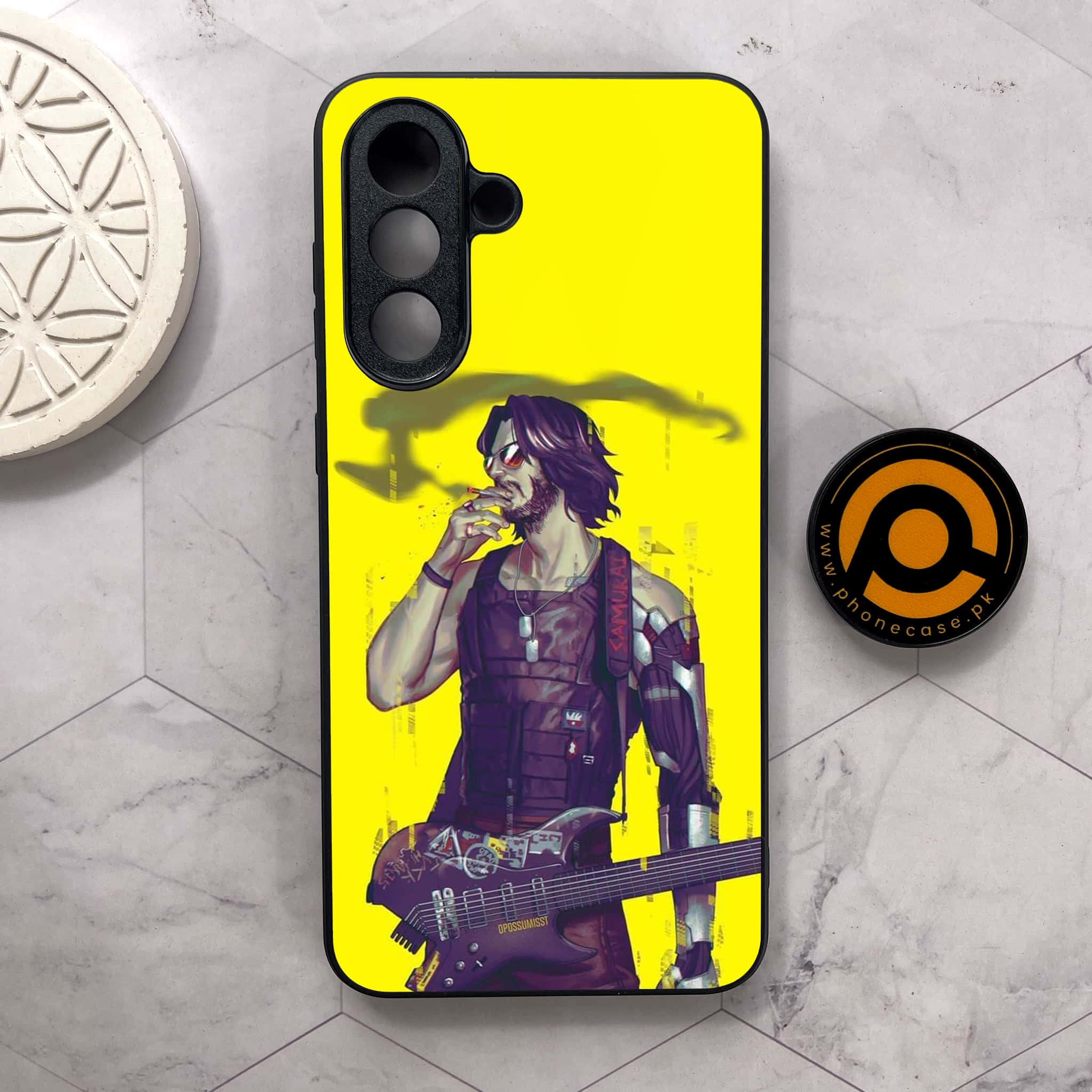 Samsung Galaxy A26 5G -   Cybernetic Warrior Series  - Premium Metal Printed soft Bumper shock Proof Case