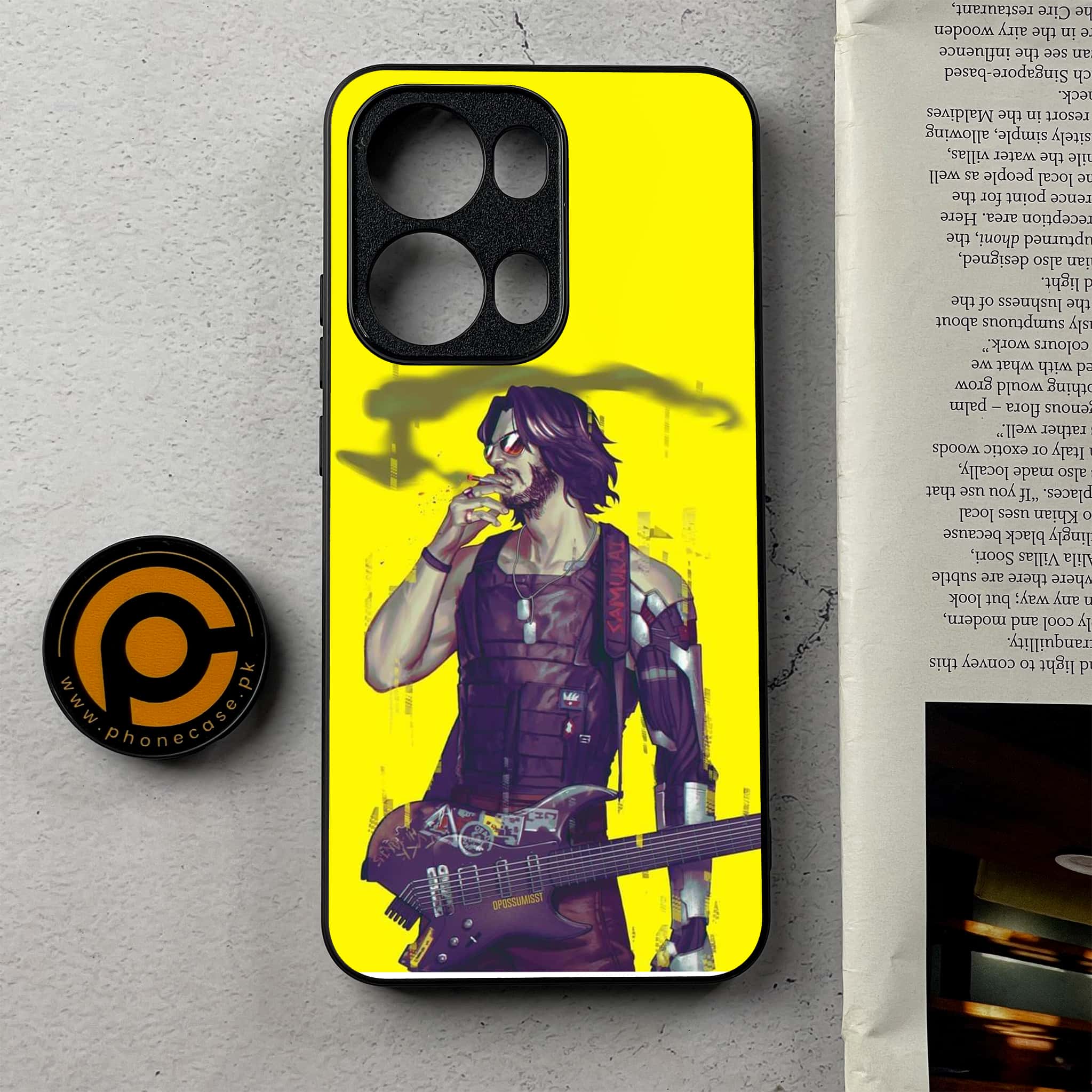 Oppo Reno 13 Pro - Cybernetic Warrior Series - Premium Metal Printed Soft Bumper Shockproof Case