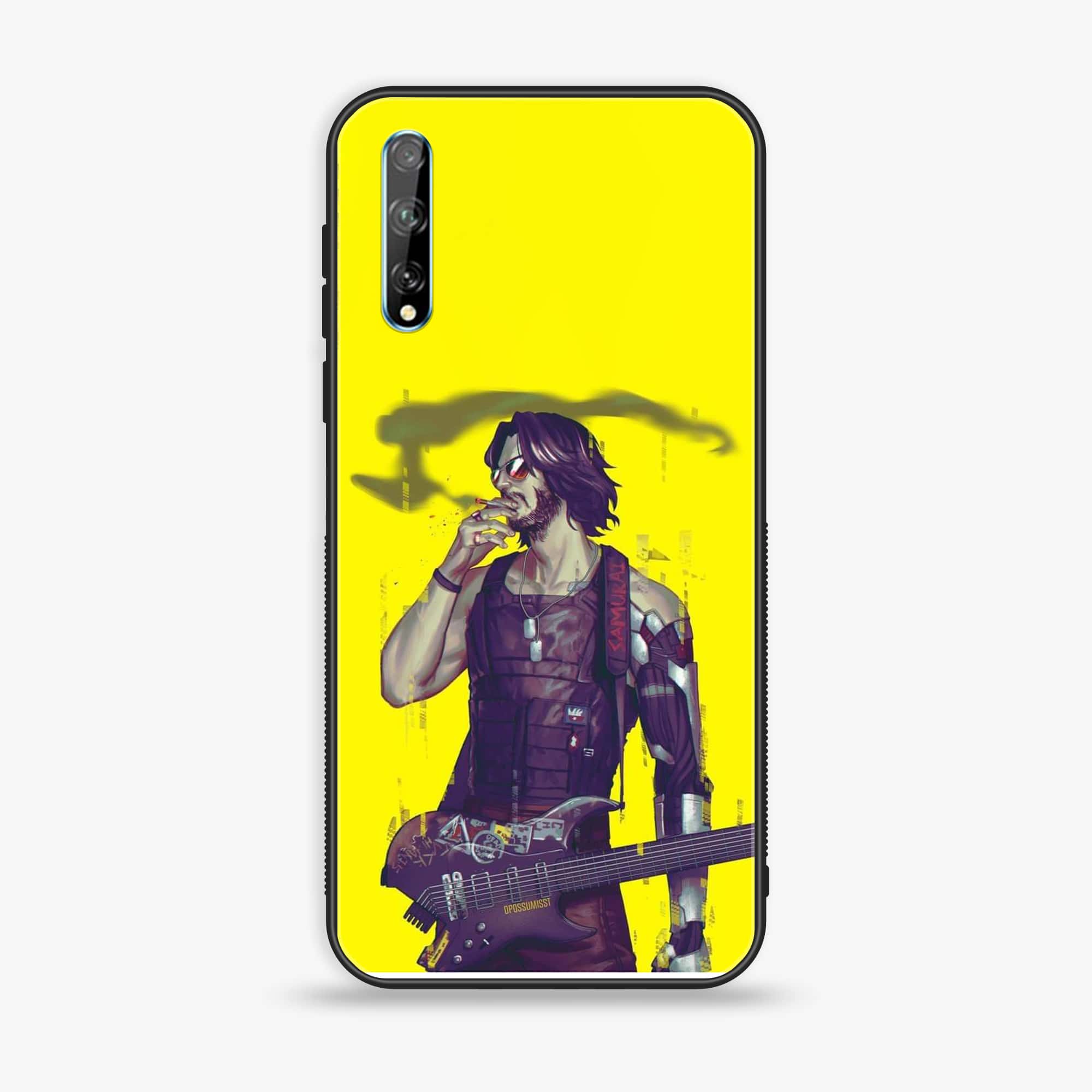 Huawei Y8p - Cybernetic Warrior Series - Premium Printed Glass soft Bumper shock Proof Case