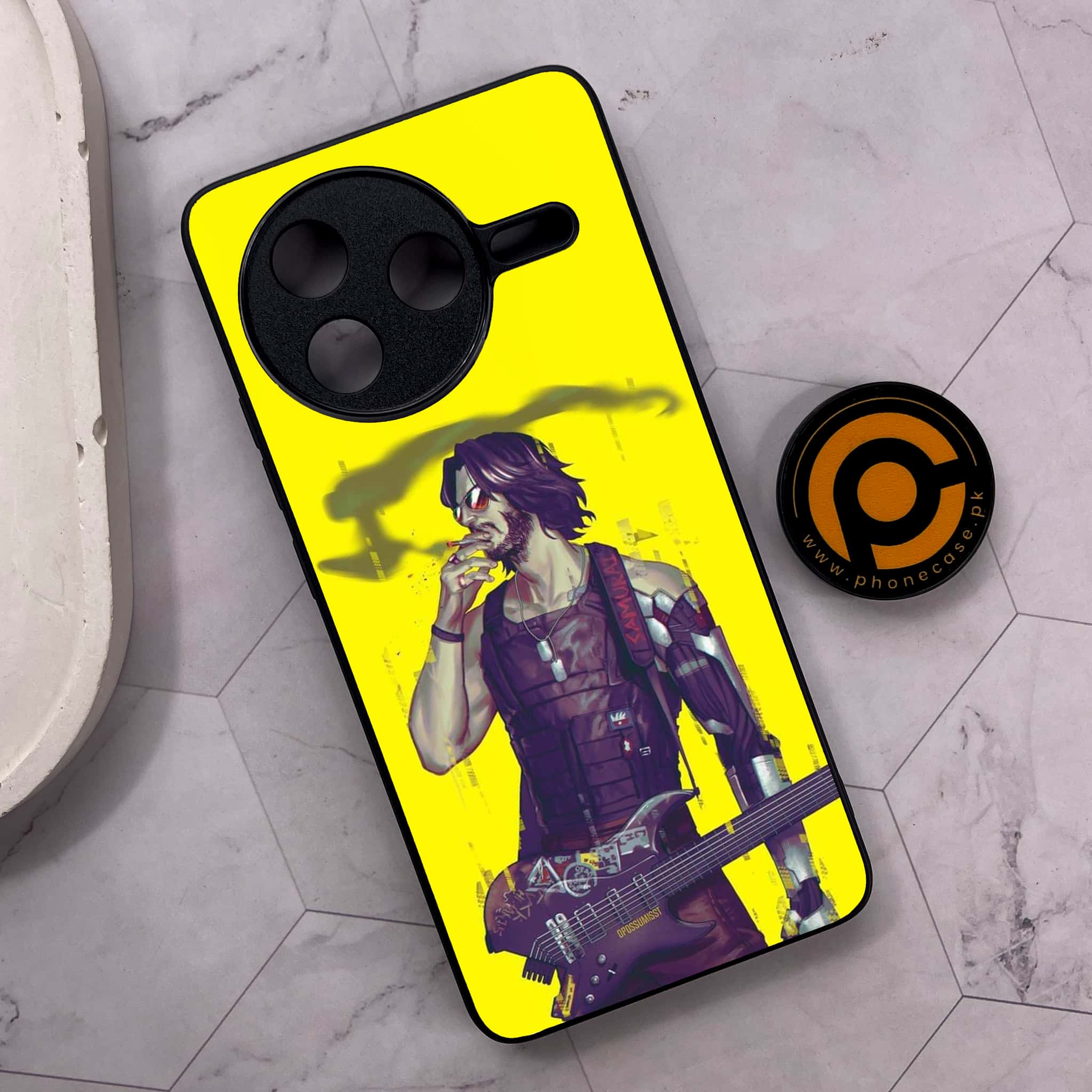 Xiaomi Poco F7 Pro 5G - Cybernetic Warrior Series - Premium Metal Printed soft Bumper shock Proof Case