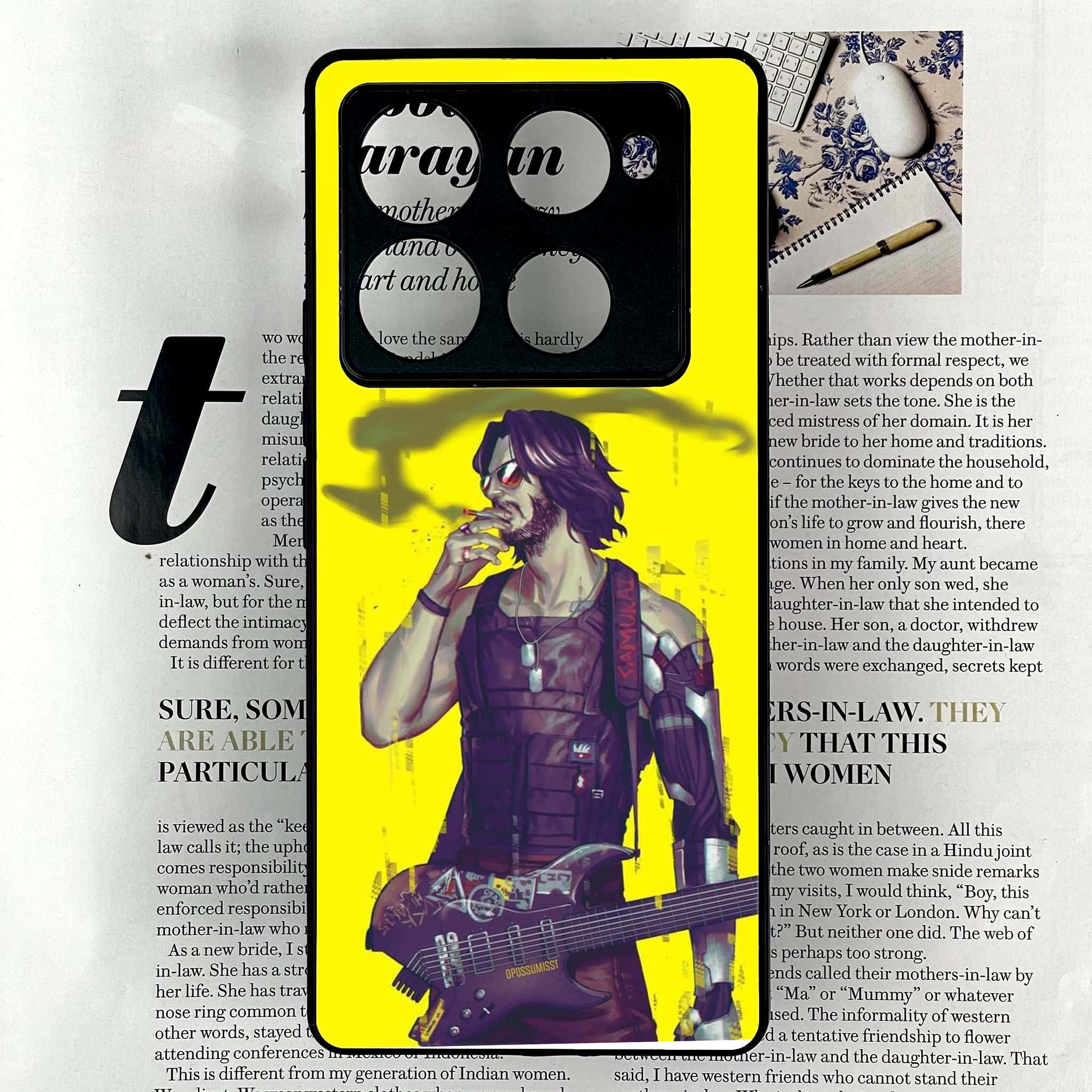 Infinix Note 40 Pro Plus - Cybernetic Warrior Series - Premium Metal Printed soft Bumper shock Proof Case