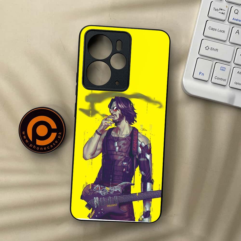 Realme 14 5G - Cybernetic Warrior Series - Premium Metal Printed soft Bumper Shock Proof Case