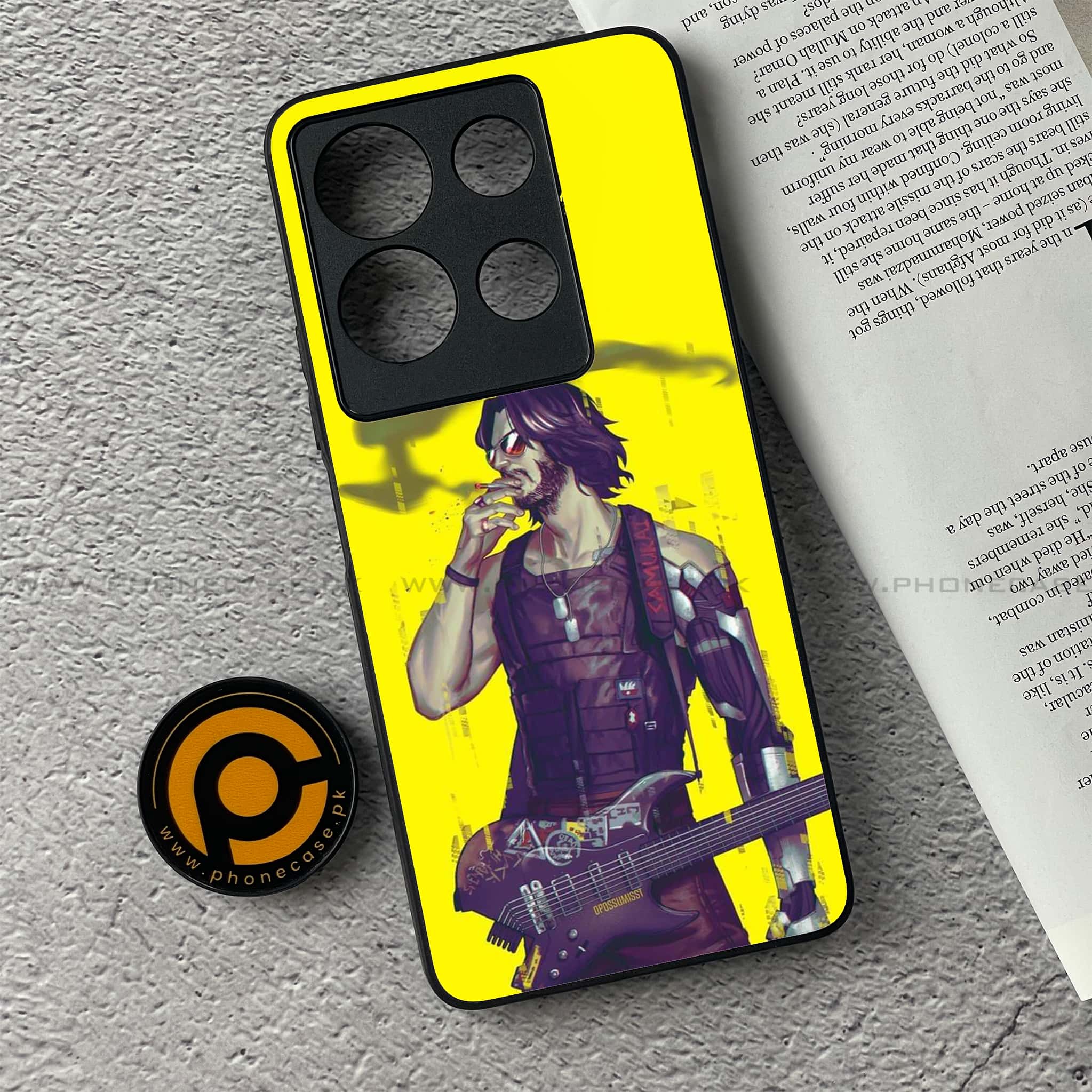 Infinix Note 30 - Cybernetic Warrior Series - Premium Printed Glass soft Bumper shock Proof Case