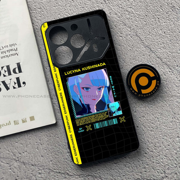 Tecno Pova 6 - Cybernetic Warrior Series - Premium Printed Glass soft Bumper shock Proof Case