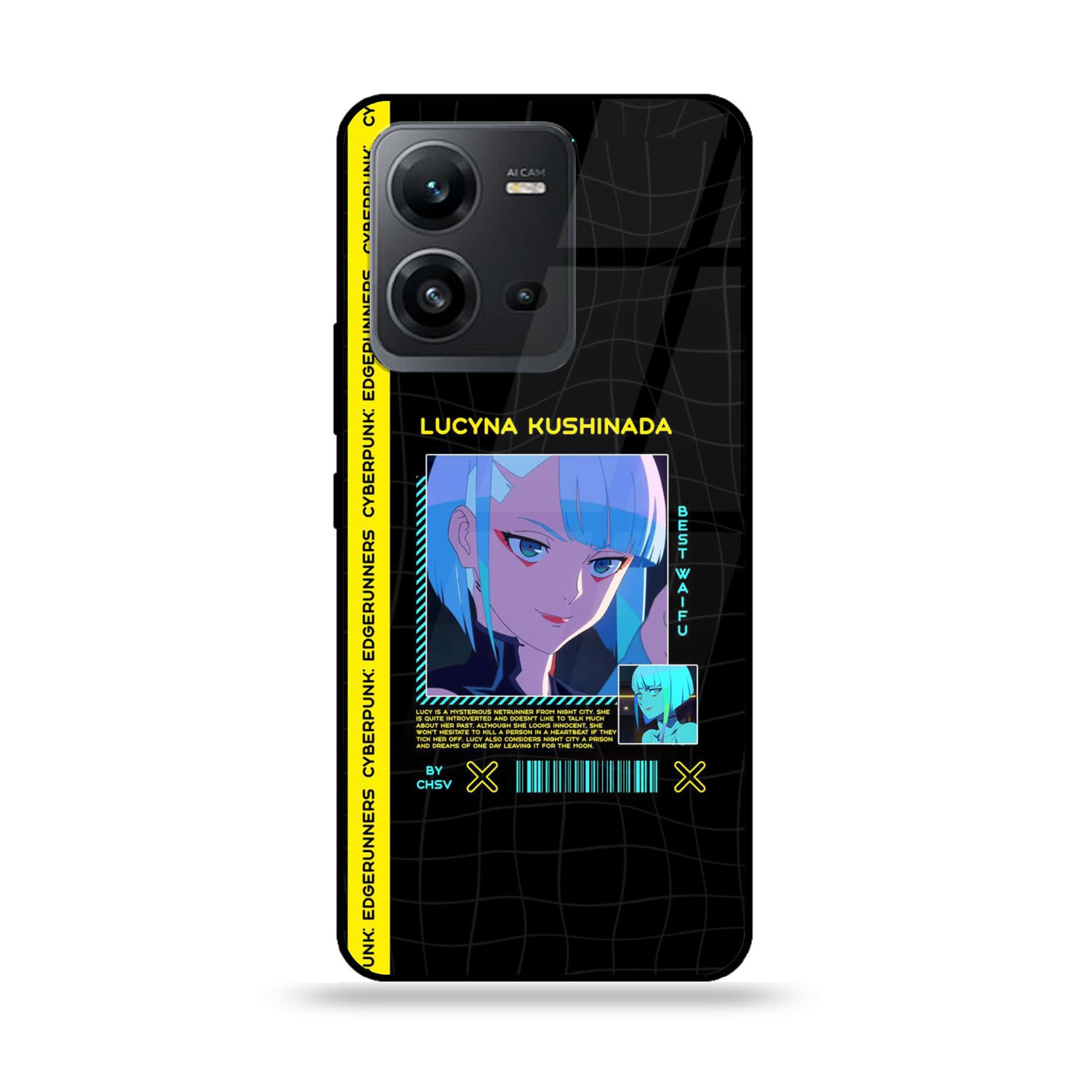 Vivo V25 5G - Cybernetic Warrior Series - Premium Printed Glass soft Bumper shock Proof Case