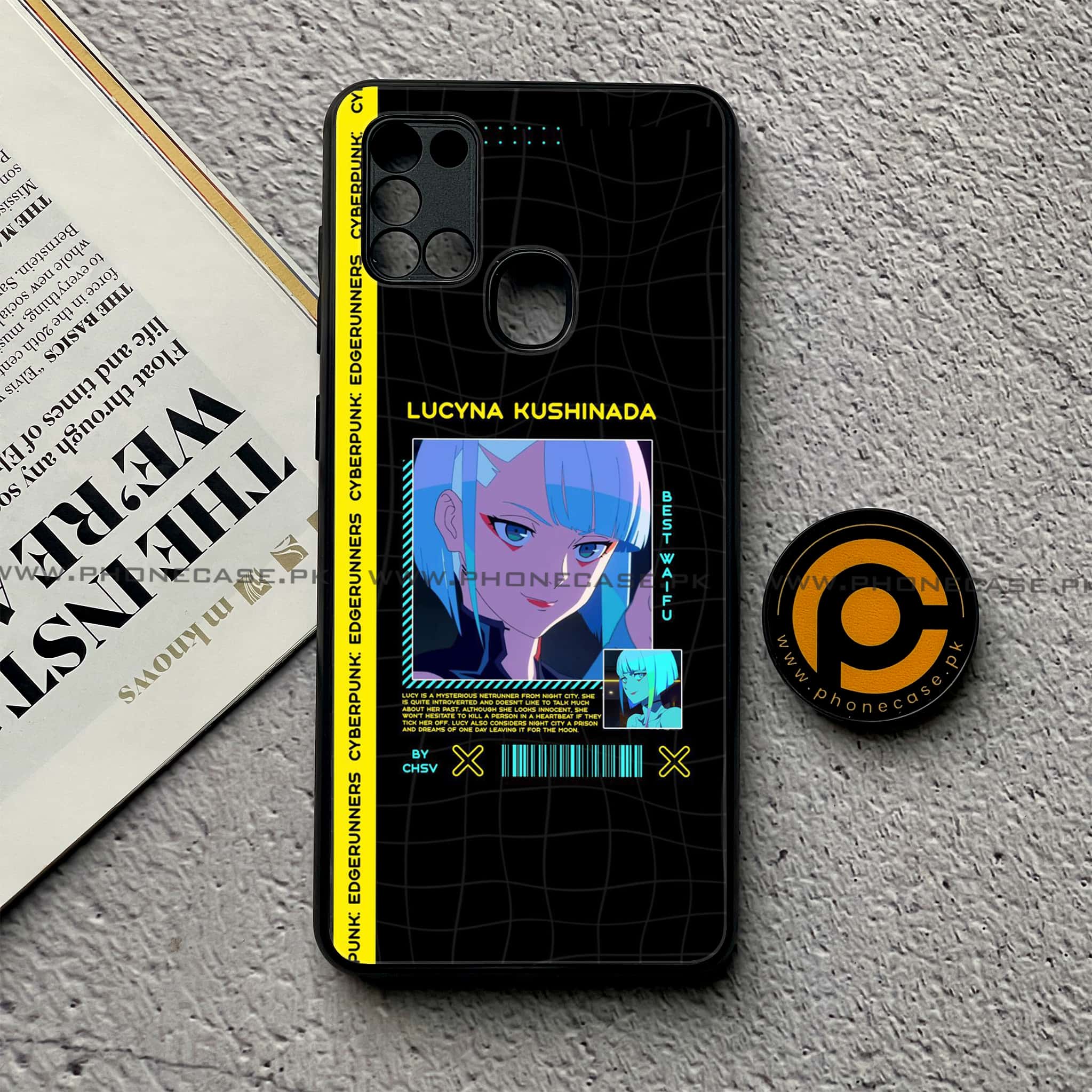 Samsung Galaxy A21s - Cybernetic Warrior Series - Premium Printed Glass soft Bumper shock Proof Case