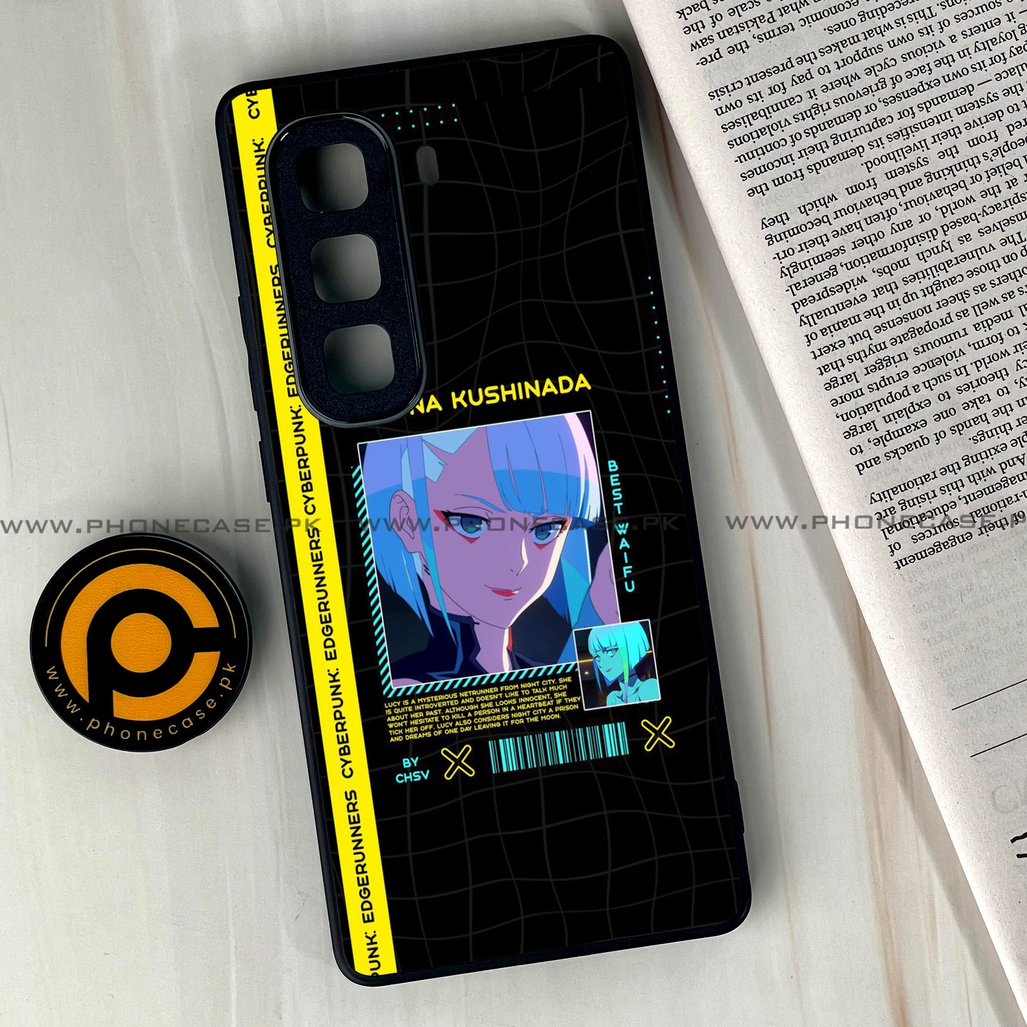 Infinix Hot 60 Pro Plus - Cybernetic Warrior Series - Premium Metal Printed soft Bumper shock Proof Case