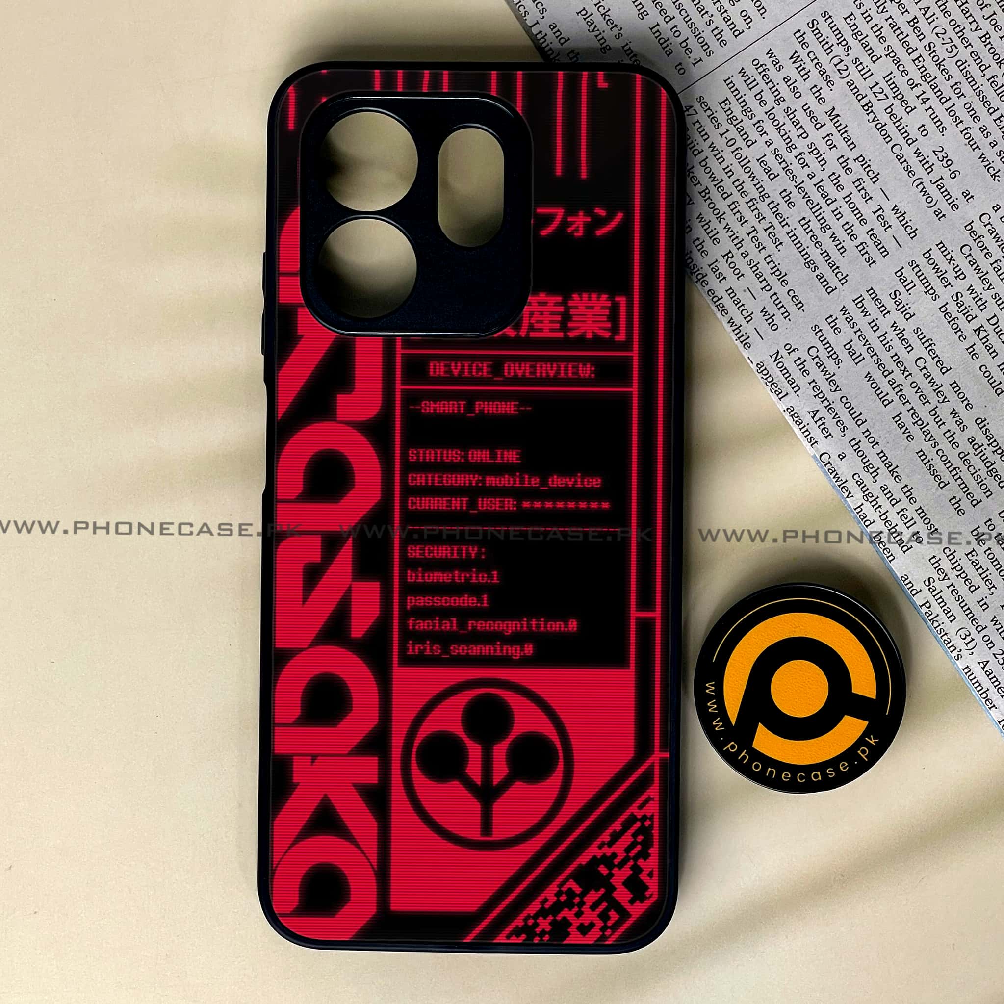 Infinix Smart 9 HD - Cybernetic Warrior Series - Premium Metal Printed soft Bumper shock Proof Case