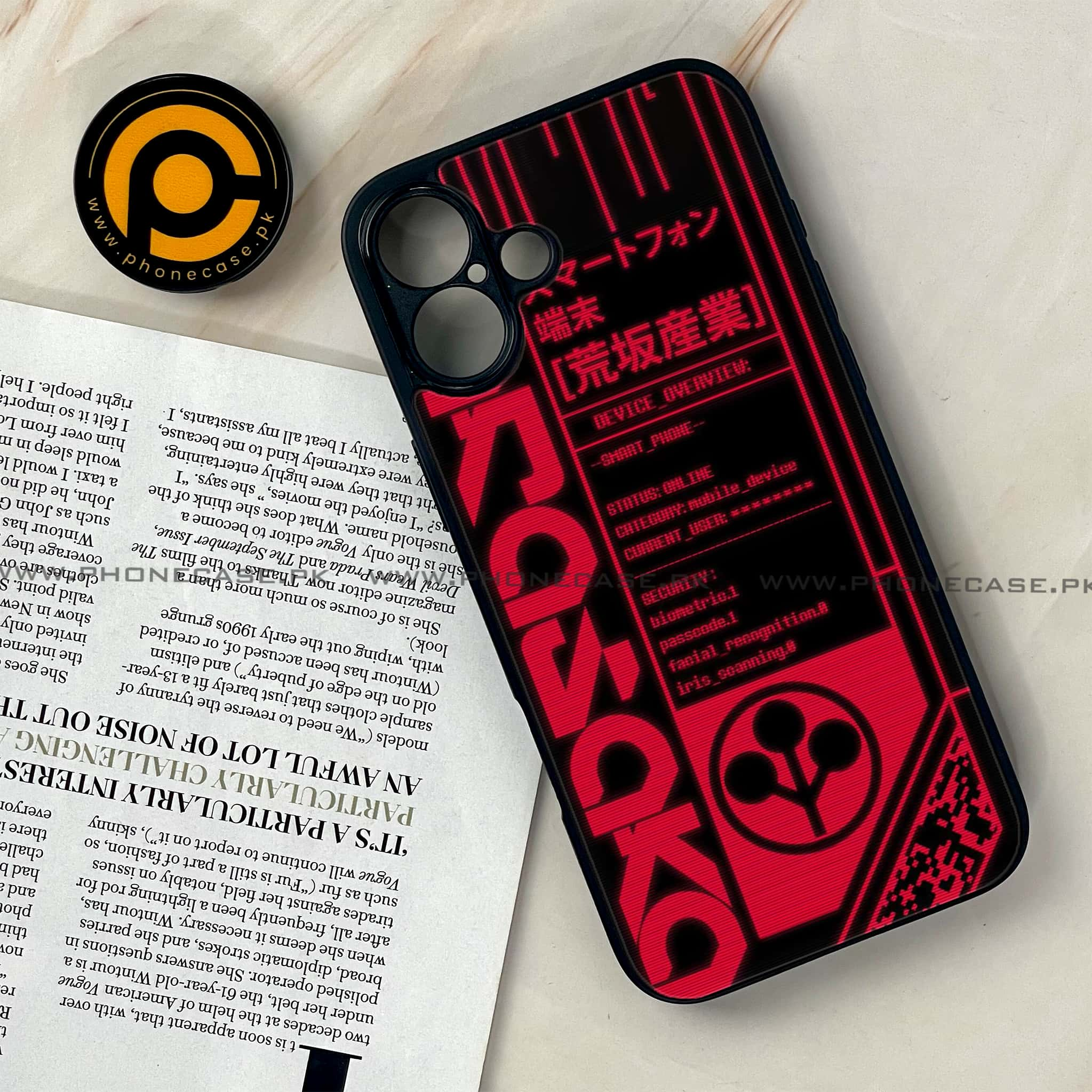 iPhone 16 - Cybernetic Warrior Series - Premium Printed Glass soft Bumper shock Proof Case