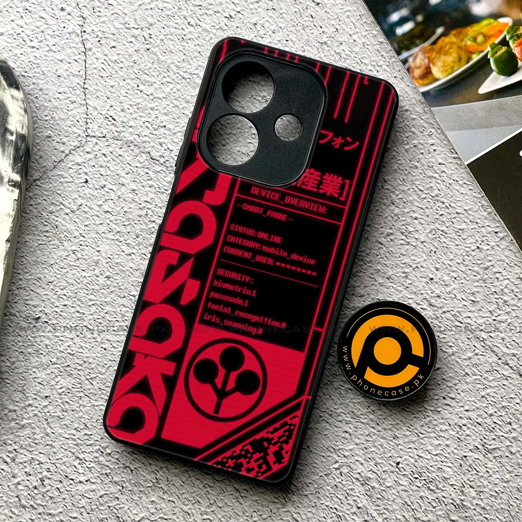 Oppo A5i - Cybernetic Warrior Series - Premium Metal Printed soft Bumper shock Proof Case