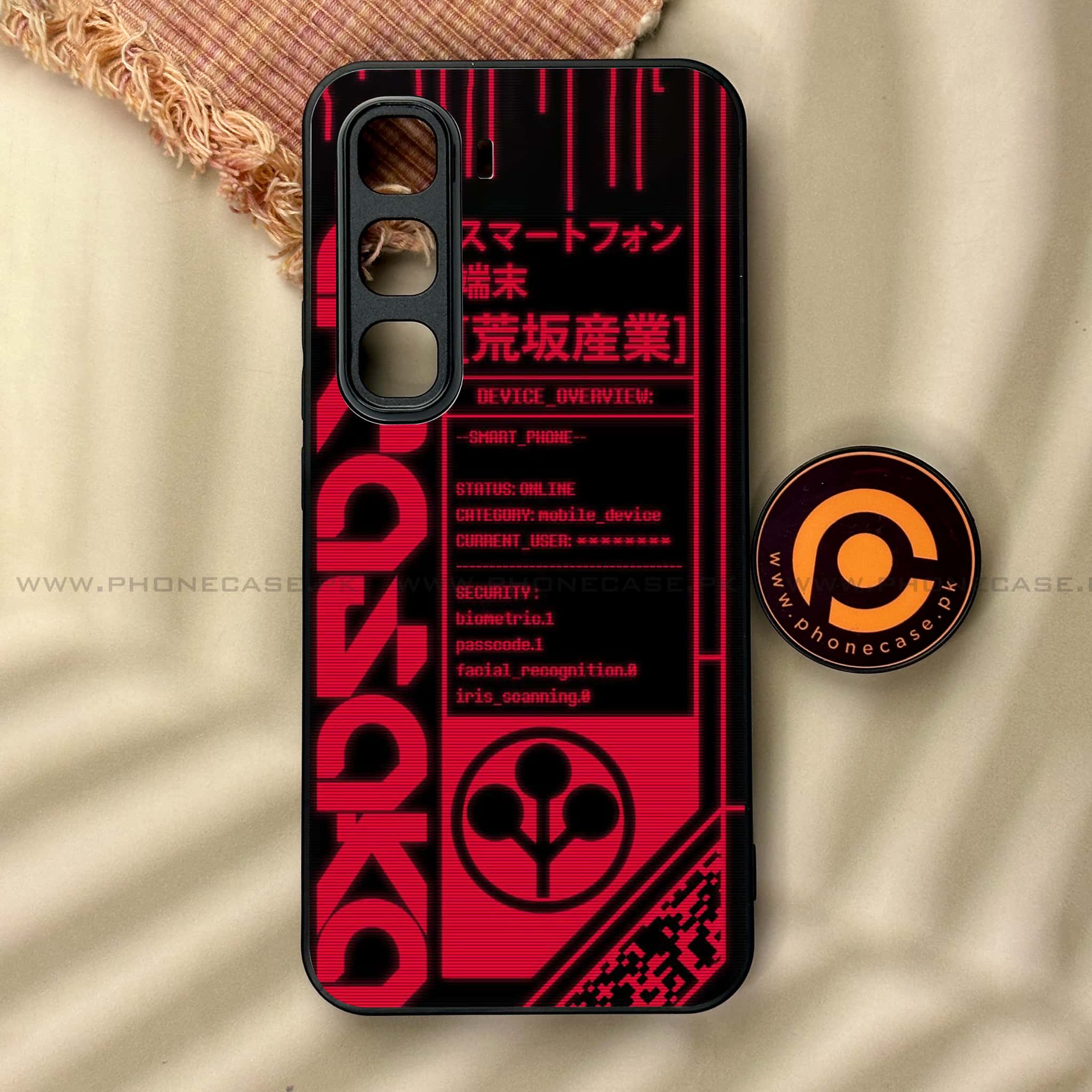 Infinix Hot 60 Pro - Cybernetic Warrior Series - Premium Metal Printed soft Bumper shock Proof Case