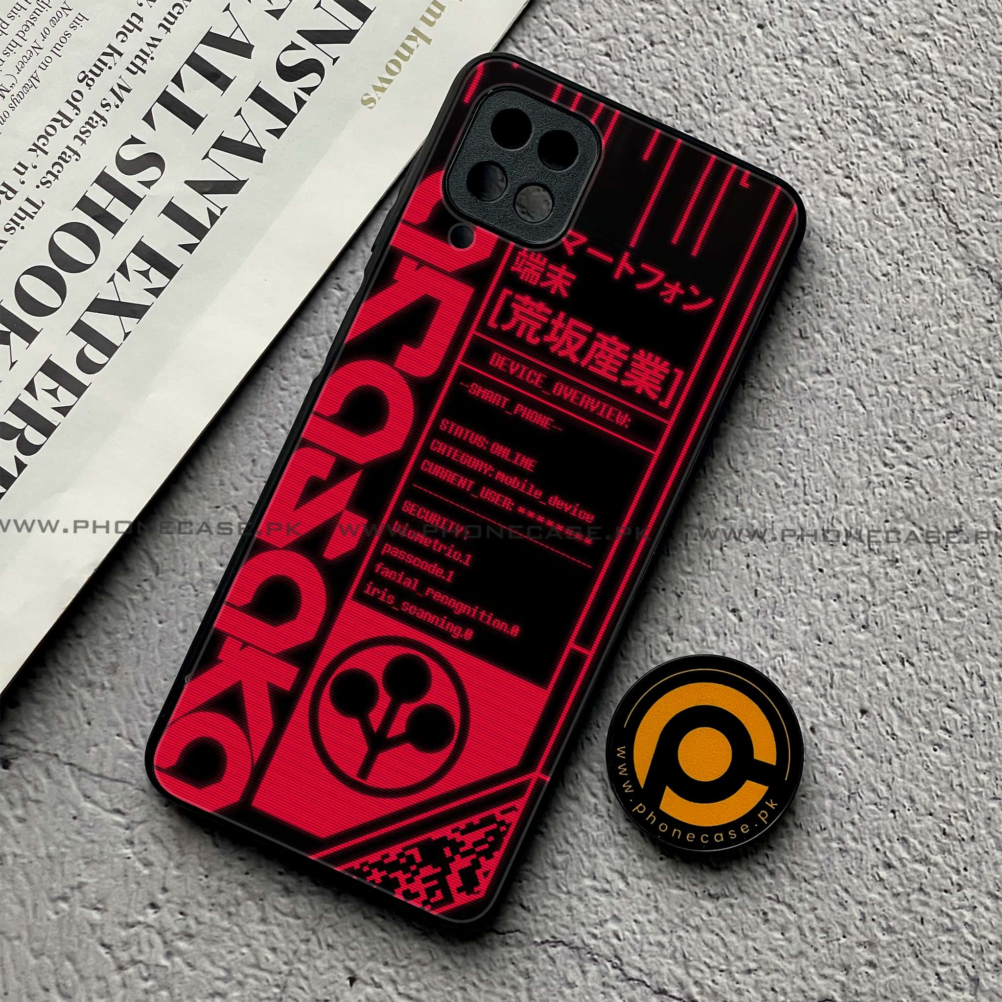 Samsung Galaxy A12 / A12 Nacho - Cybernetic Warrior Series - Premium Printed Glass soft Bumper shock Proof Case