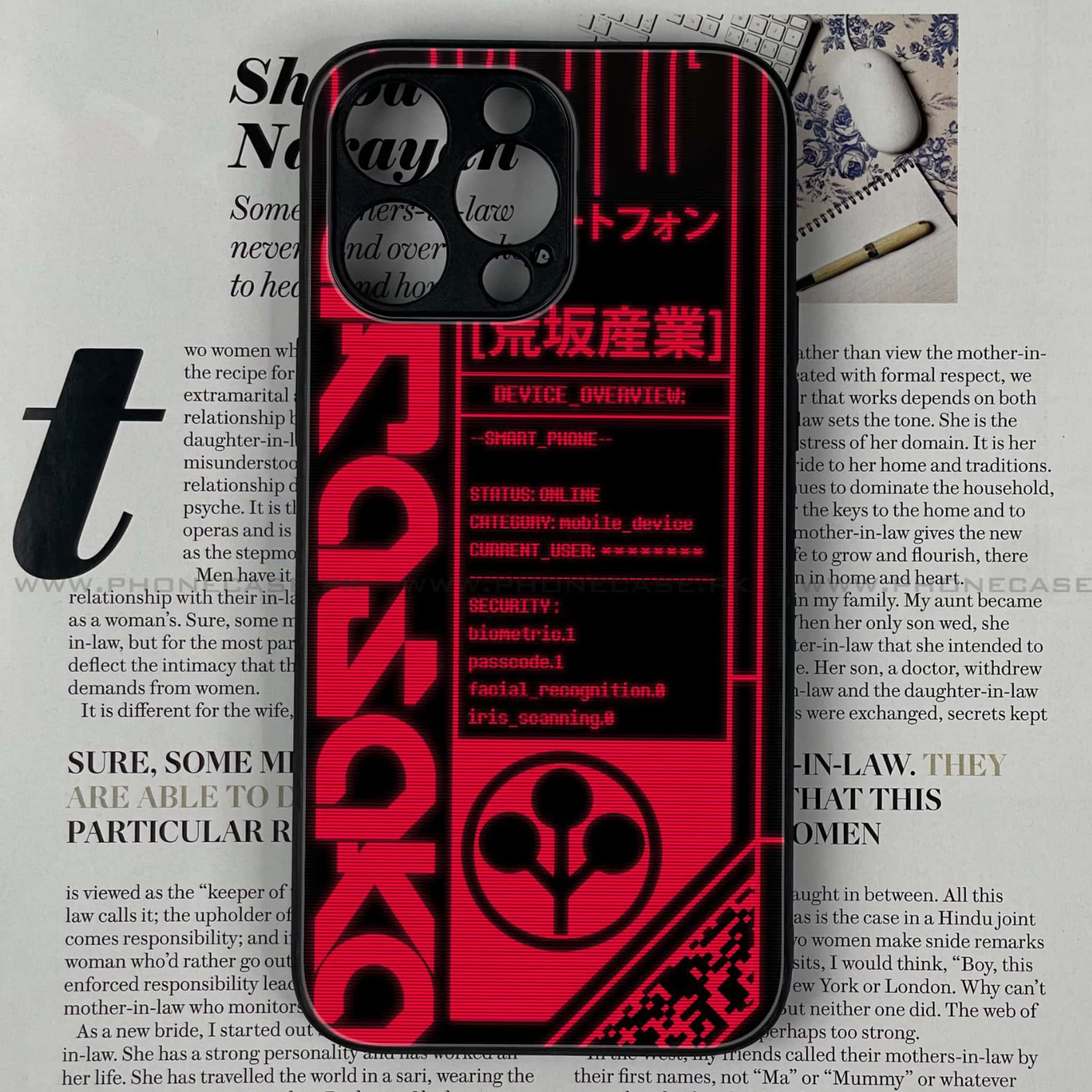 iPhone 14 Pro Max - Cybernetic Warrior Series - Premium Metal Printed soft Bumper shock Proof Case