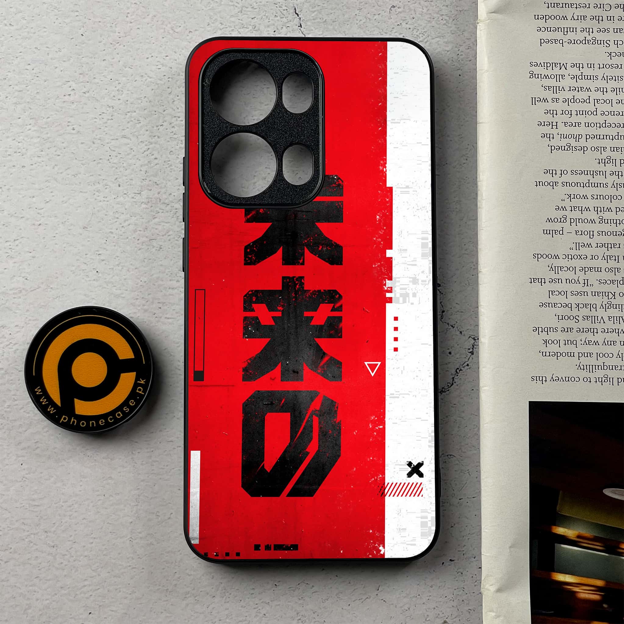 Oppo Reno 13 Pro - Cybernetic Warrior Series - Premium Metal Printed Soft Bumper Shockproof Case