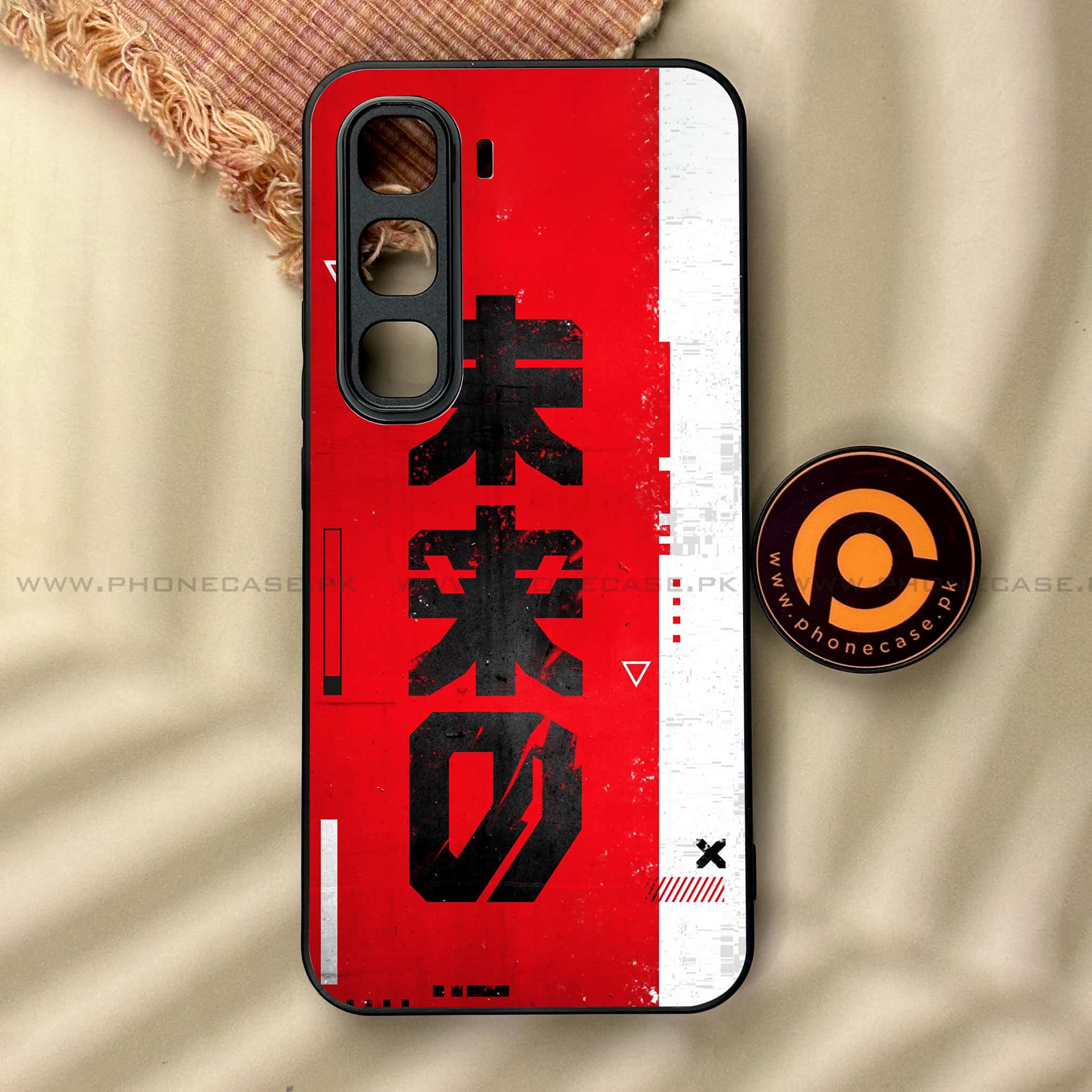 Infinix Hot 60 Pro - Cybernetic Warrior Series - Premium Metal Printed soft Bumper shock Proof Case