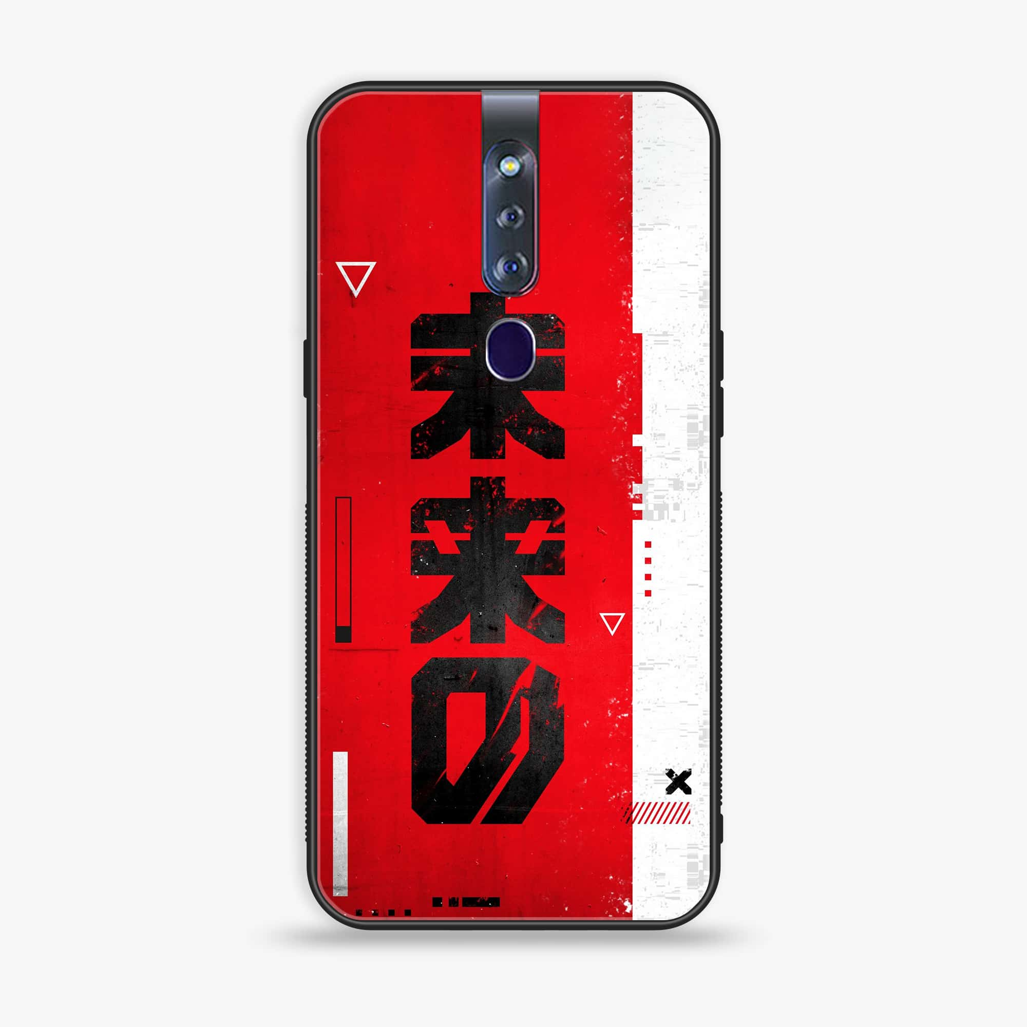 Oppo F11 Pro Cybernetic Warrior Series Premium Printed Glass soft Bumper shock Proof Case