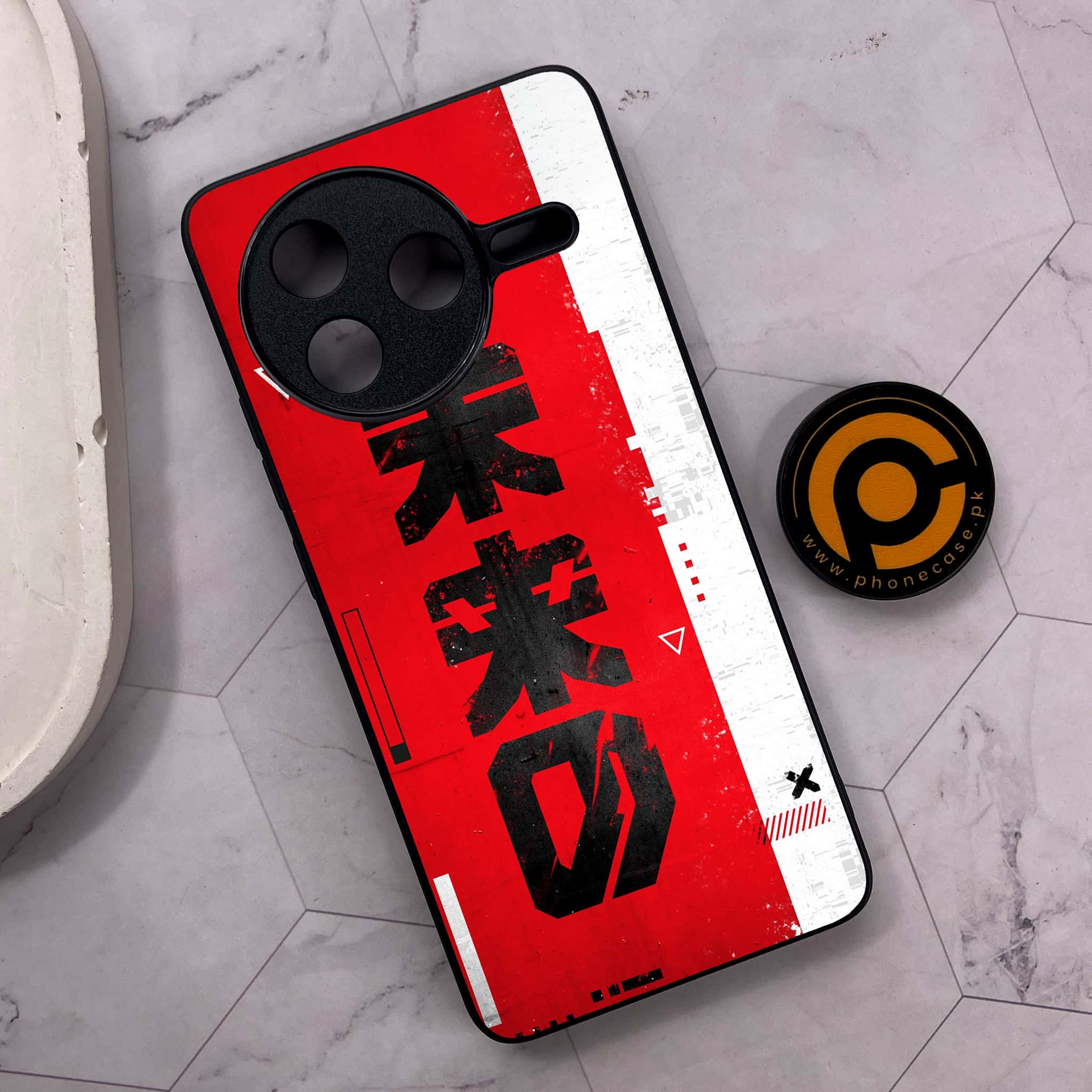 Xiaomi Poco F7 Pro 5G - Cybernetic Warrior Series - Premium Metal Printed soft Bumper shock Proof Case