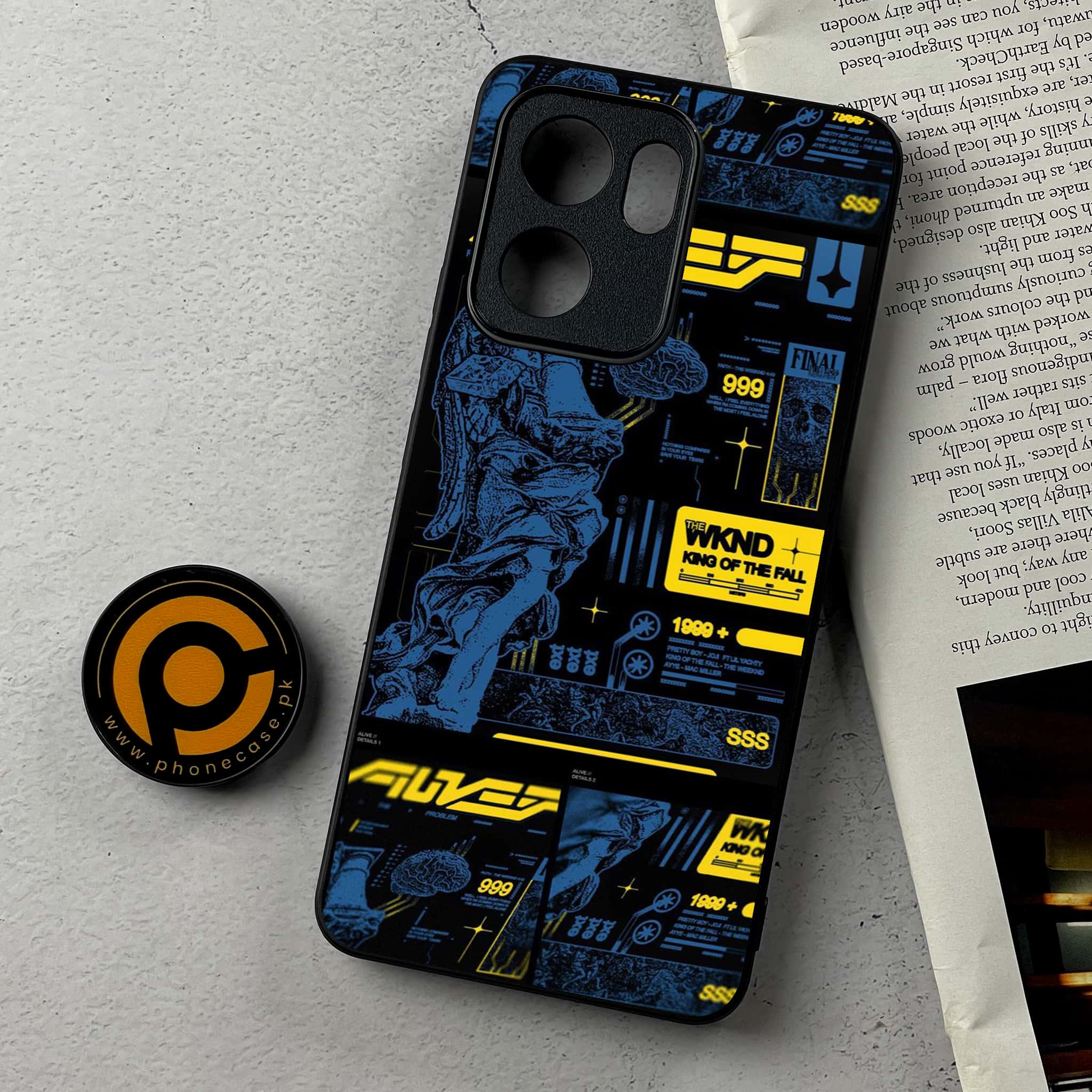 Oppo Reno 13F - Cybernetic Warrior Series - Premium Metal Printed Soft Bumper Shockproof Case