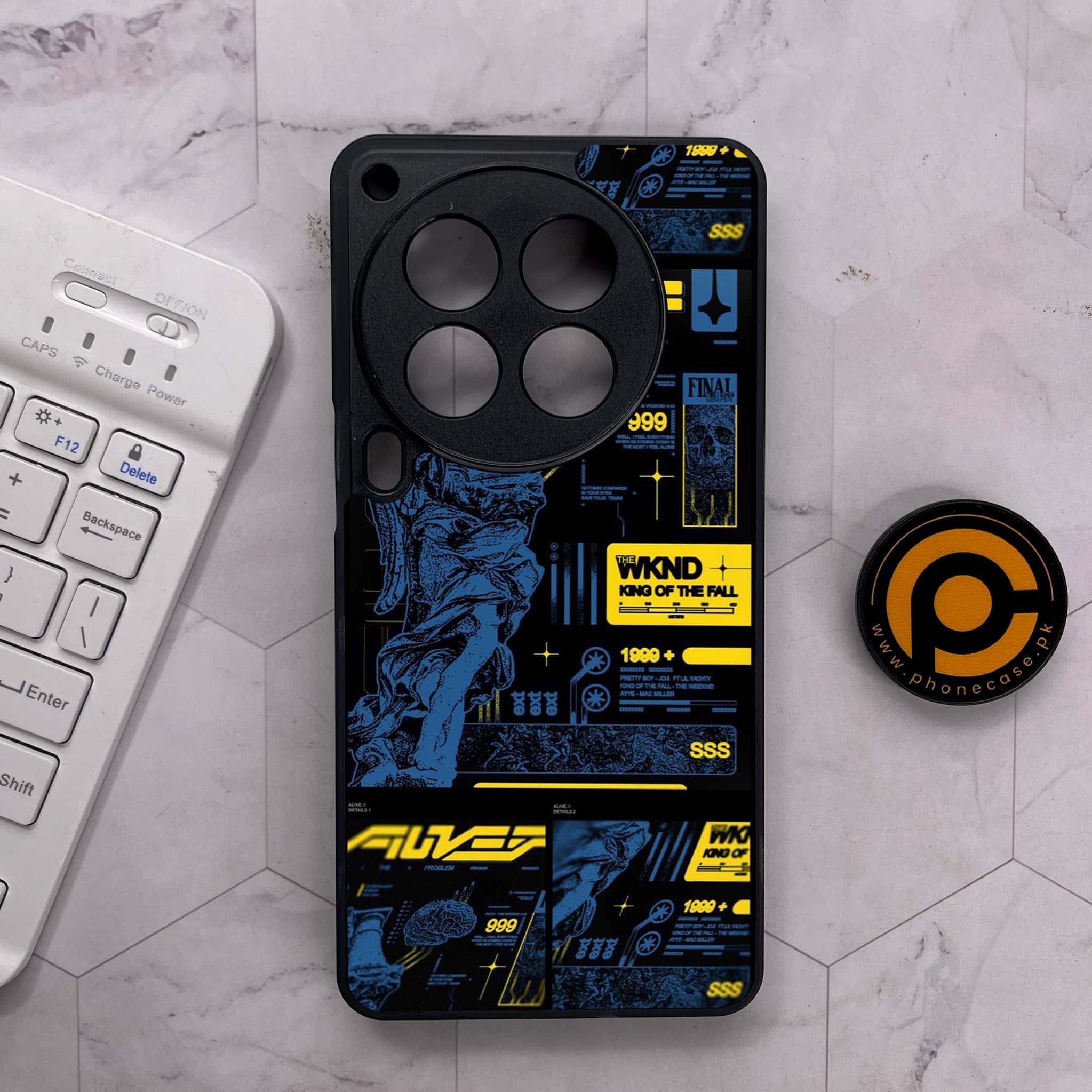 Tecno Camon 30 Premier - Cybernetic Warrior Series - Premium Metal Printed soft Bumper shock Proof Case