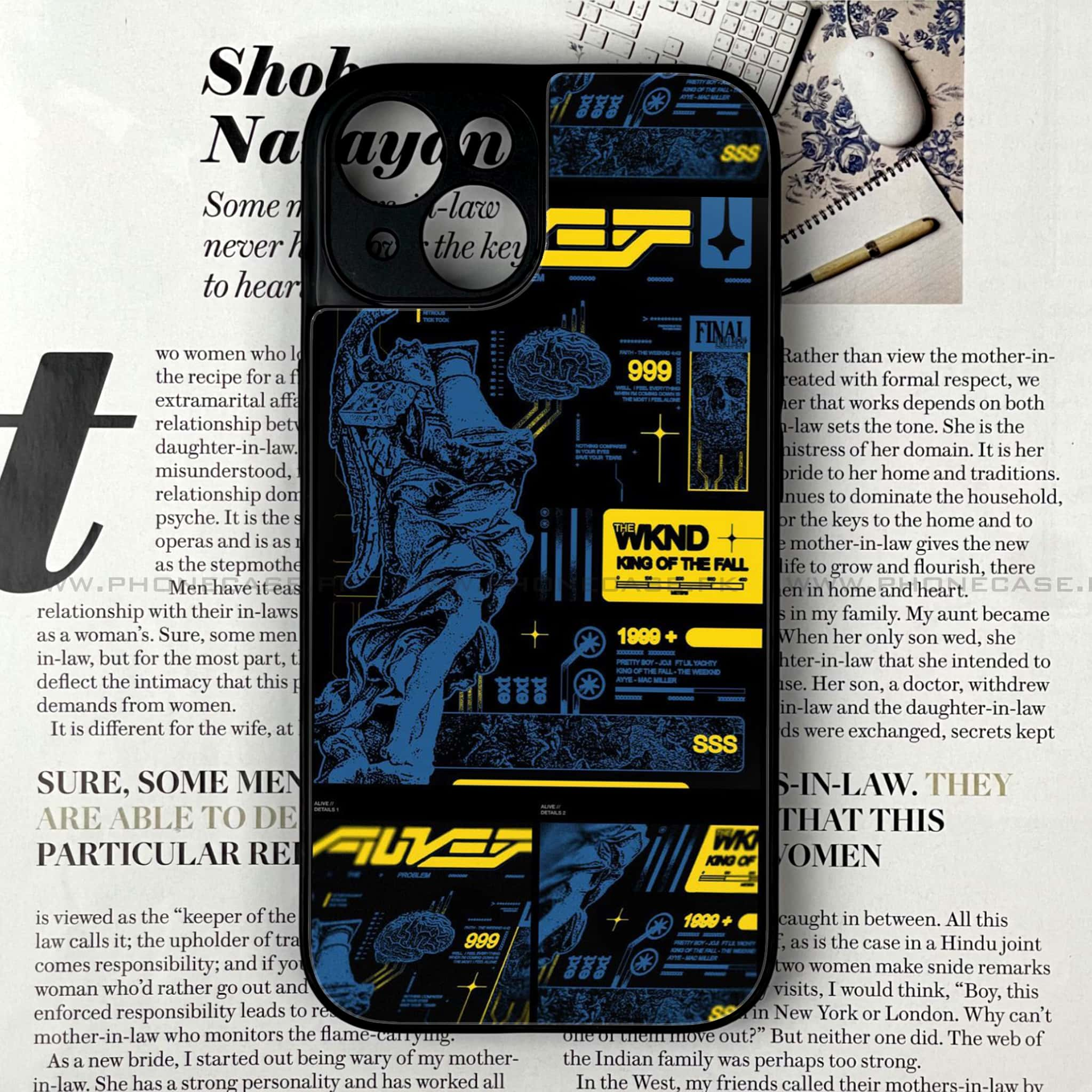 iPhone 15 - Cybernetic Warrior Series - Premium Printed Glass soft Bumper shock Proof Case