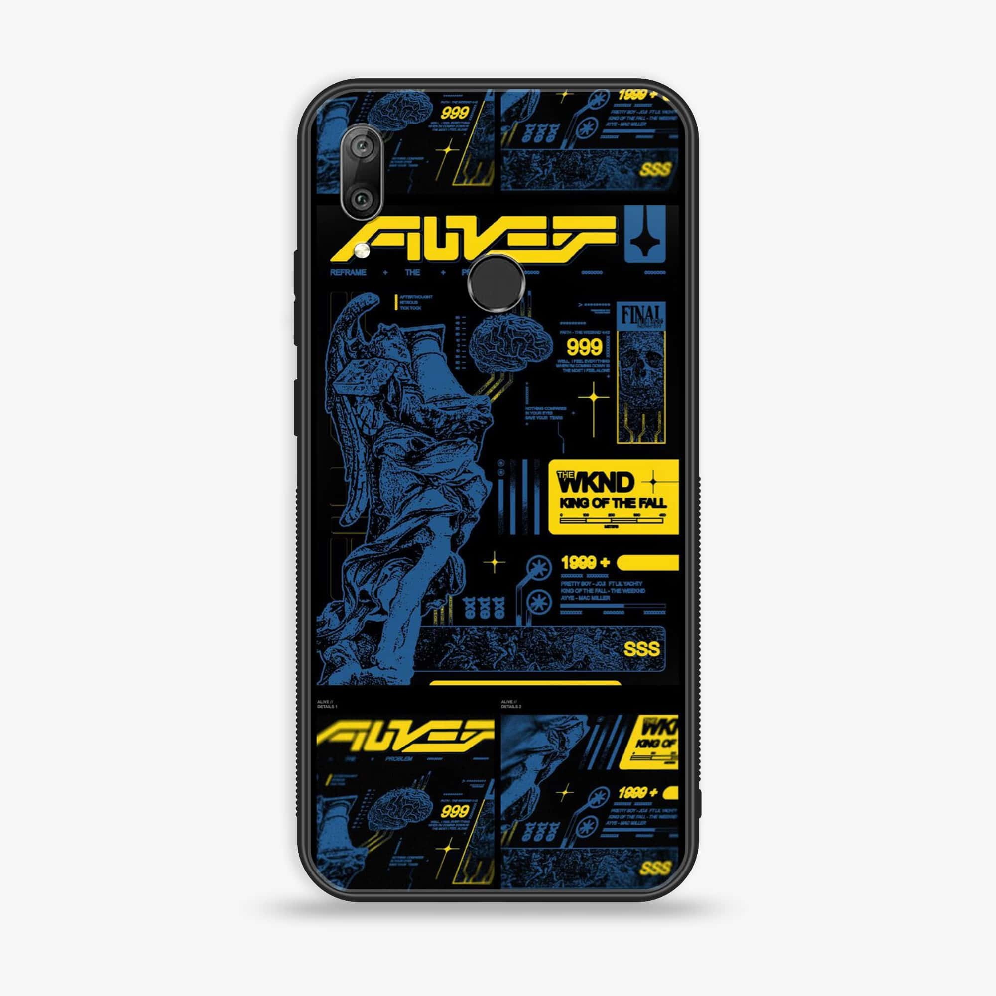 Huawei Y7 Prime (2019) - Cybernetic Warrior Series - Premium Printed Glass soft Bumper shock Proof Case