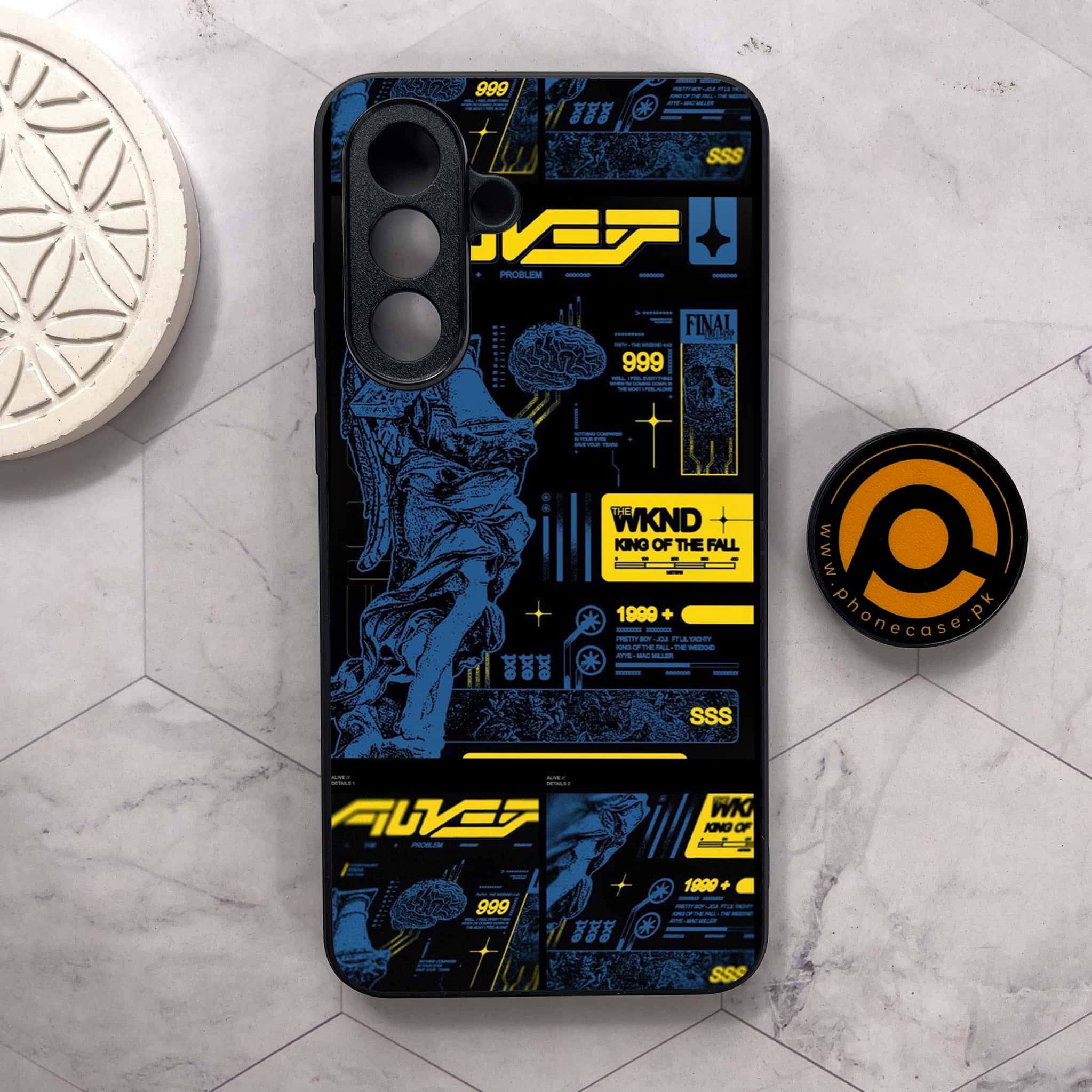 Samsung Galaxy A26 5G -   Cybernetic Warrior Series  - Premium Metal Printed soft Bumper shock Proof Case