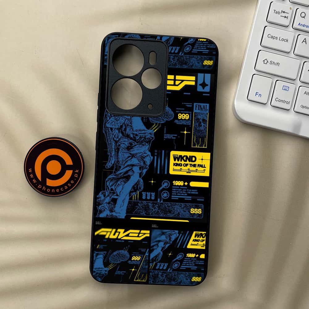 Realme 14 5G - Cybernetic Warrior Series - Premium Metal Printed soft Bumper Shock Proof Case