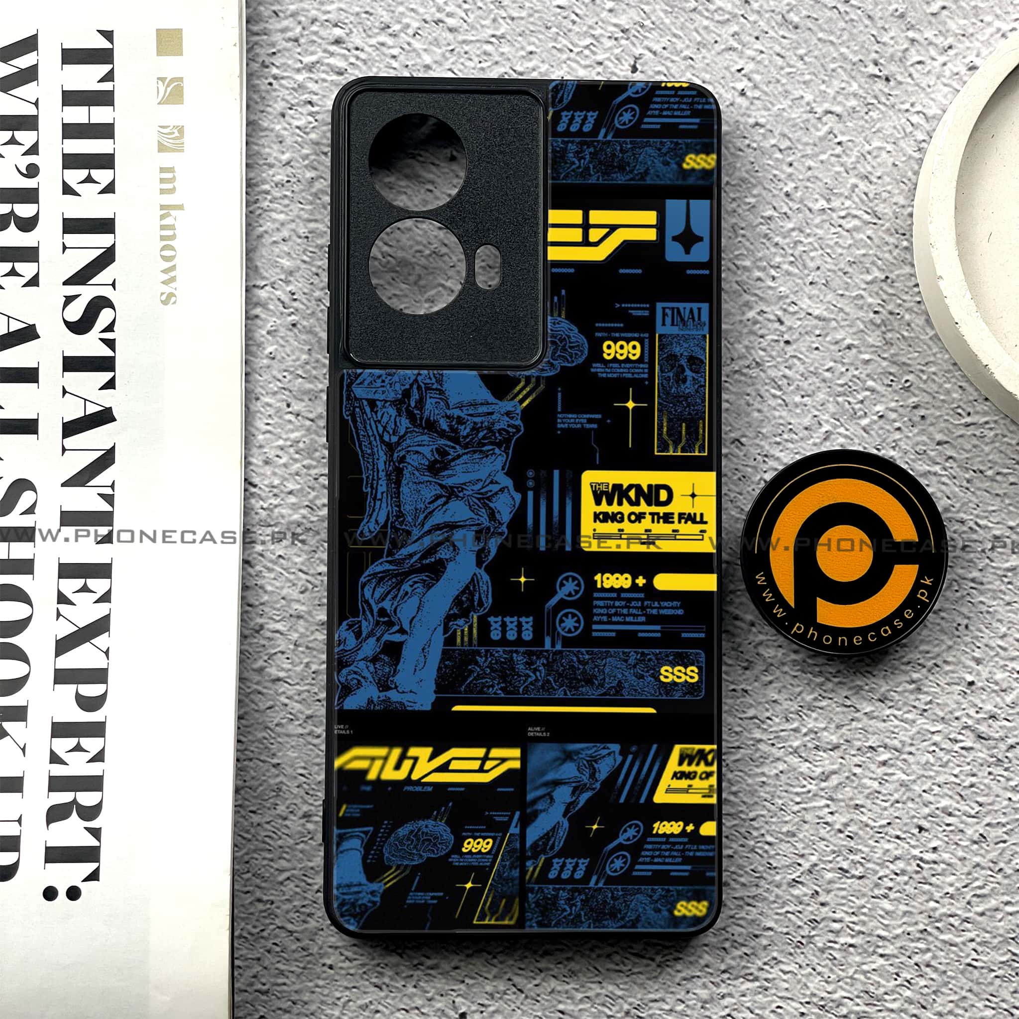 Moto G85 - Cybernetic Warrior Series - Premium Printed Glass soft Bumper shock Proof Case