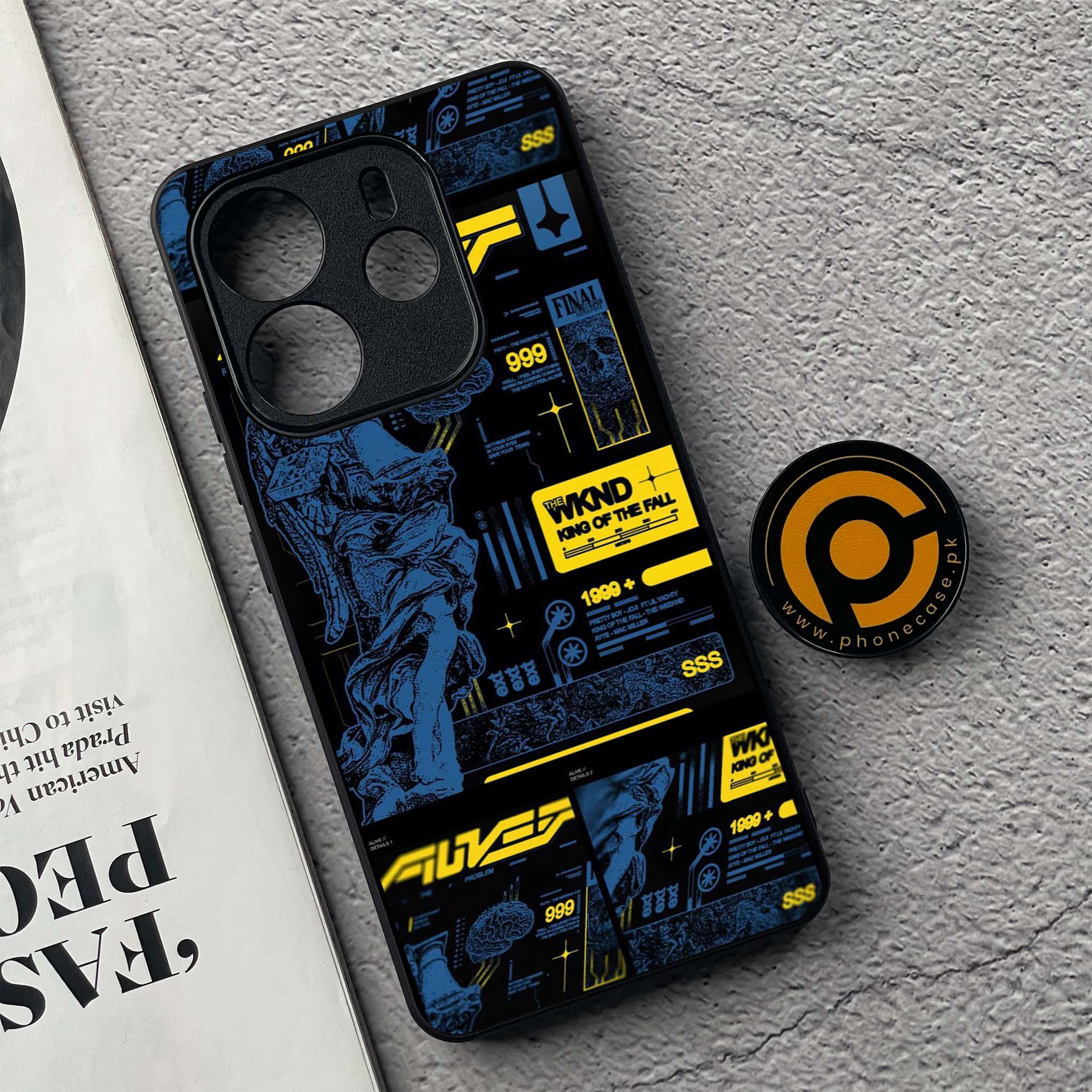 Xiaomi Redmi Note 14 - Cybernetic Warrior Series - Premium Printed Glass soft Bumper shock Proof Case