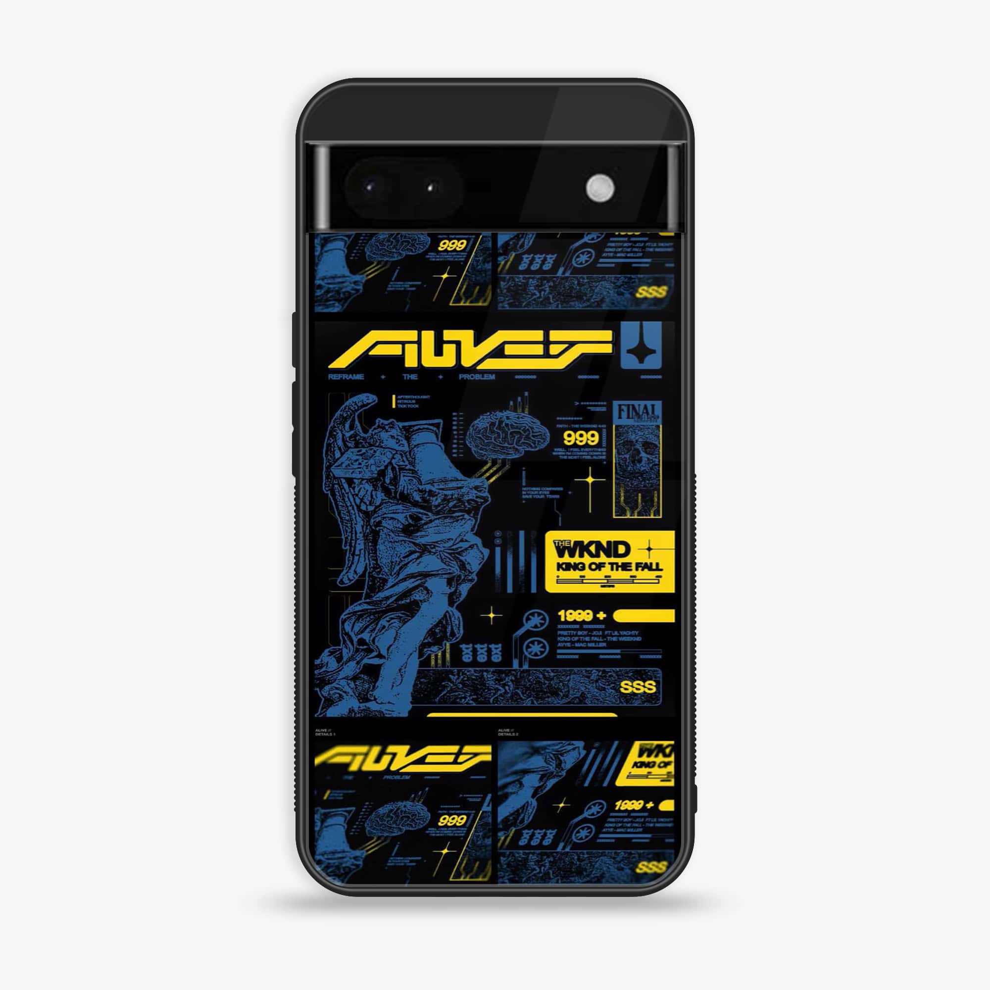 Google Pixel 6A - Cybernetic Warrior Series - Premium Metal Printed soft Bumper Shock Proof Case
