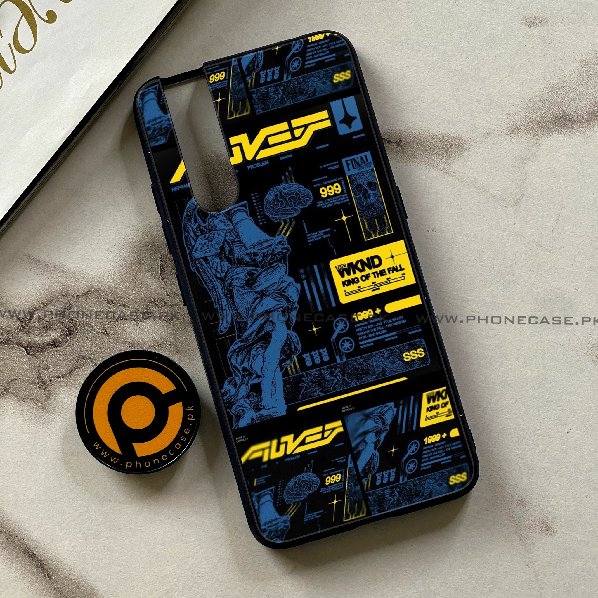 Vivo V15 Pro - Cybernetic Warrior Series - Premium Printed Glass soft Bumper shock Proof Case