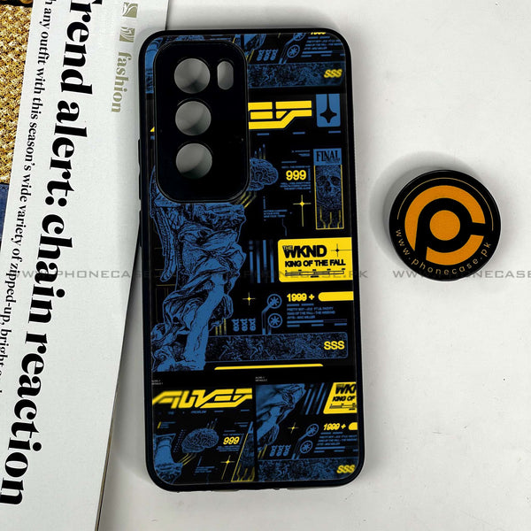 Oppo Reno 12 5G - Cybernetic Warrior Design 5 - Premium Printed Glass soft Bumper shock Proof Case CS-23435