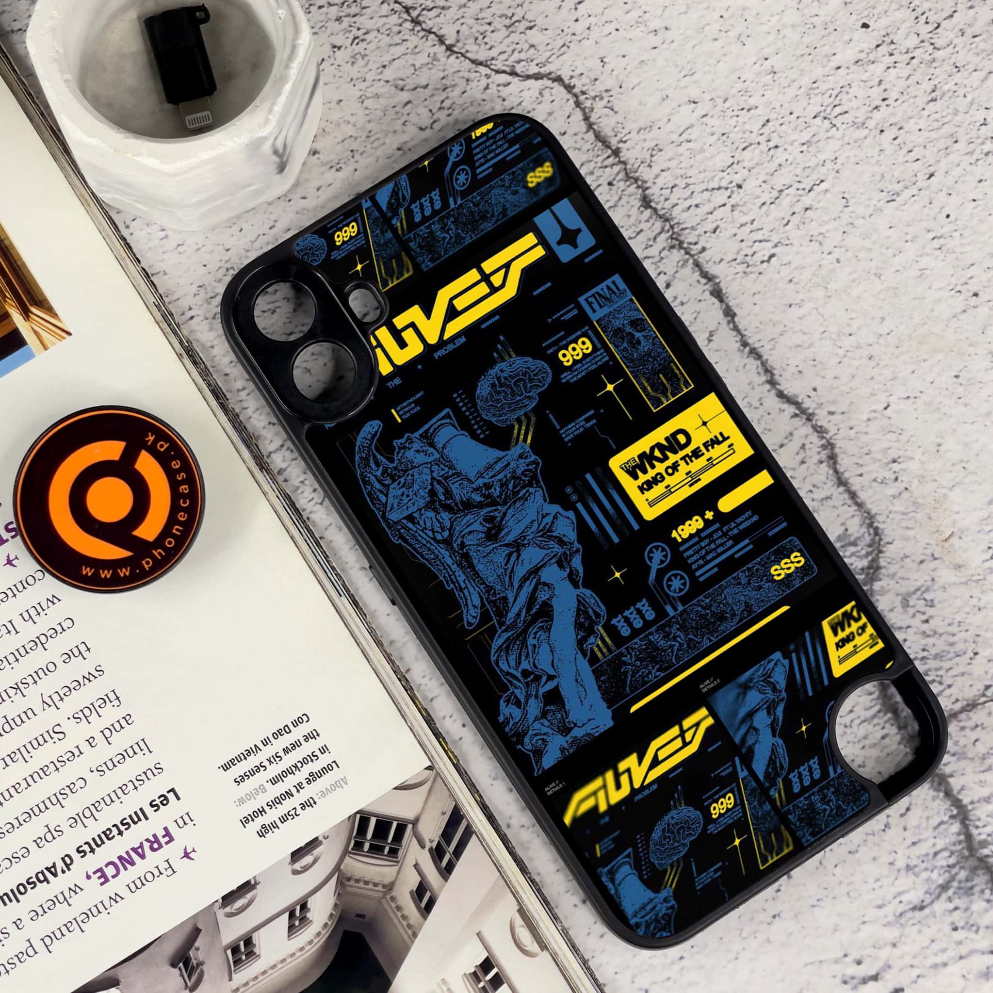 Nothing CMF Phone 1 - Cybernetic Warrior Series - Premium Metal Printed soft Bumper Shock Proof Case