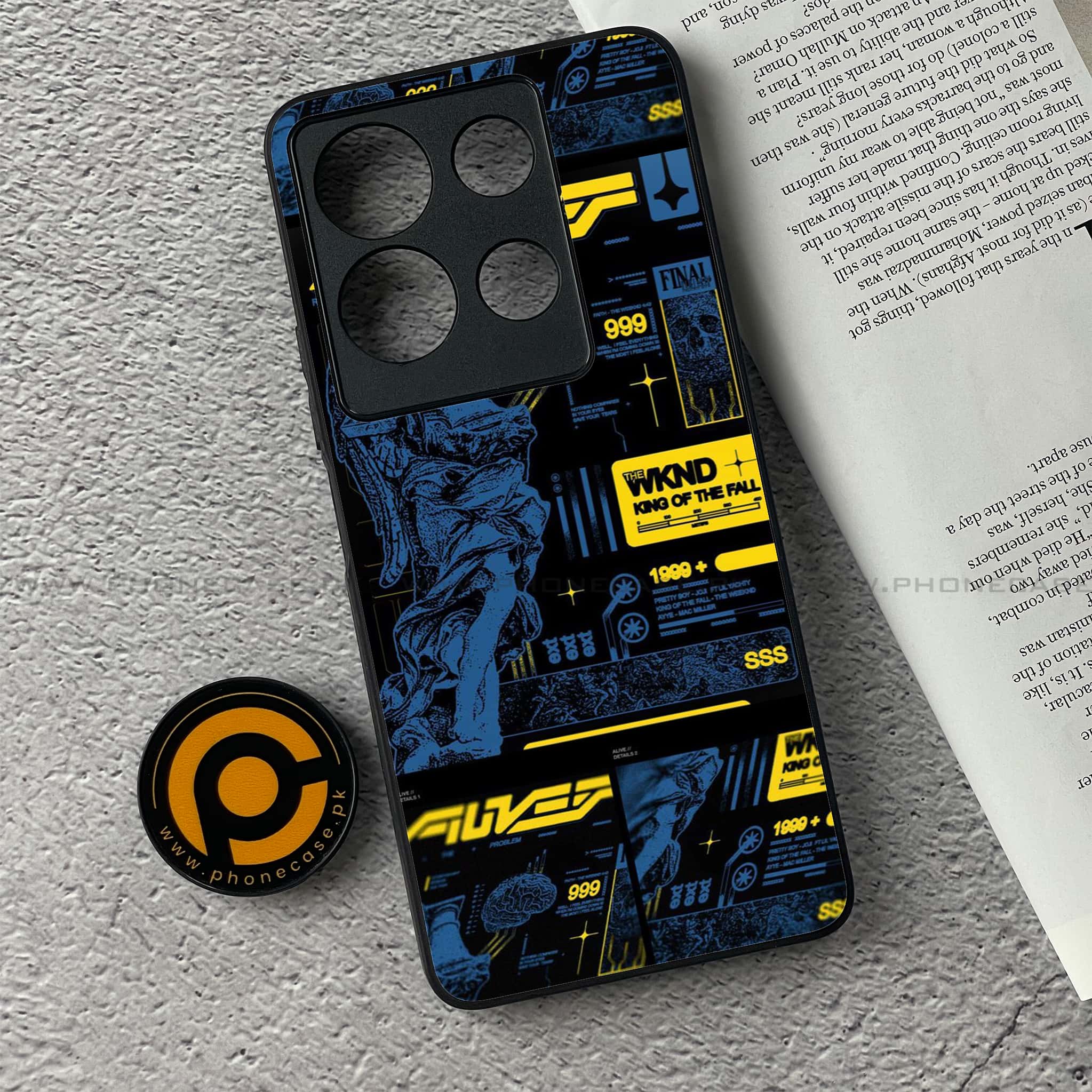 Infinix Note 30 - Cybernetic Warrior Series - Premium Printed Glass soft Bumper shock Proof Case