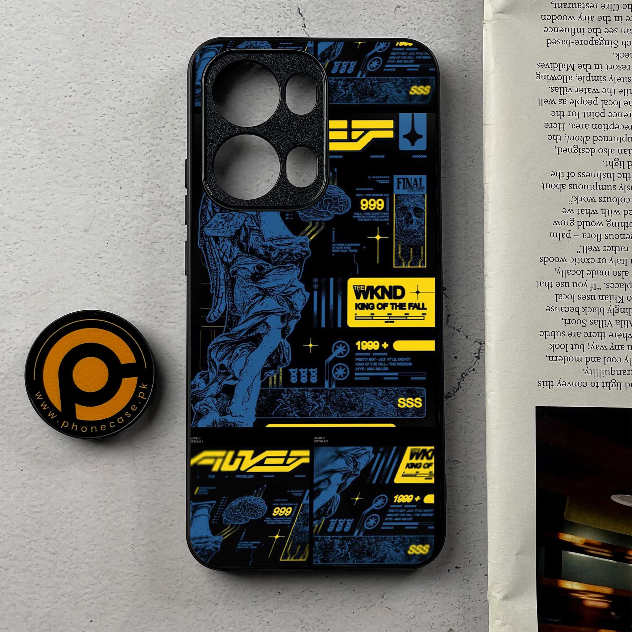 Oppo Reno 13 Pro - Cybernetic Warrior Series - Premium Metal Printed Soft Bumper Shockproof Case