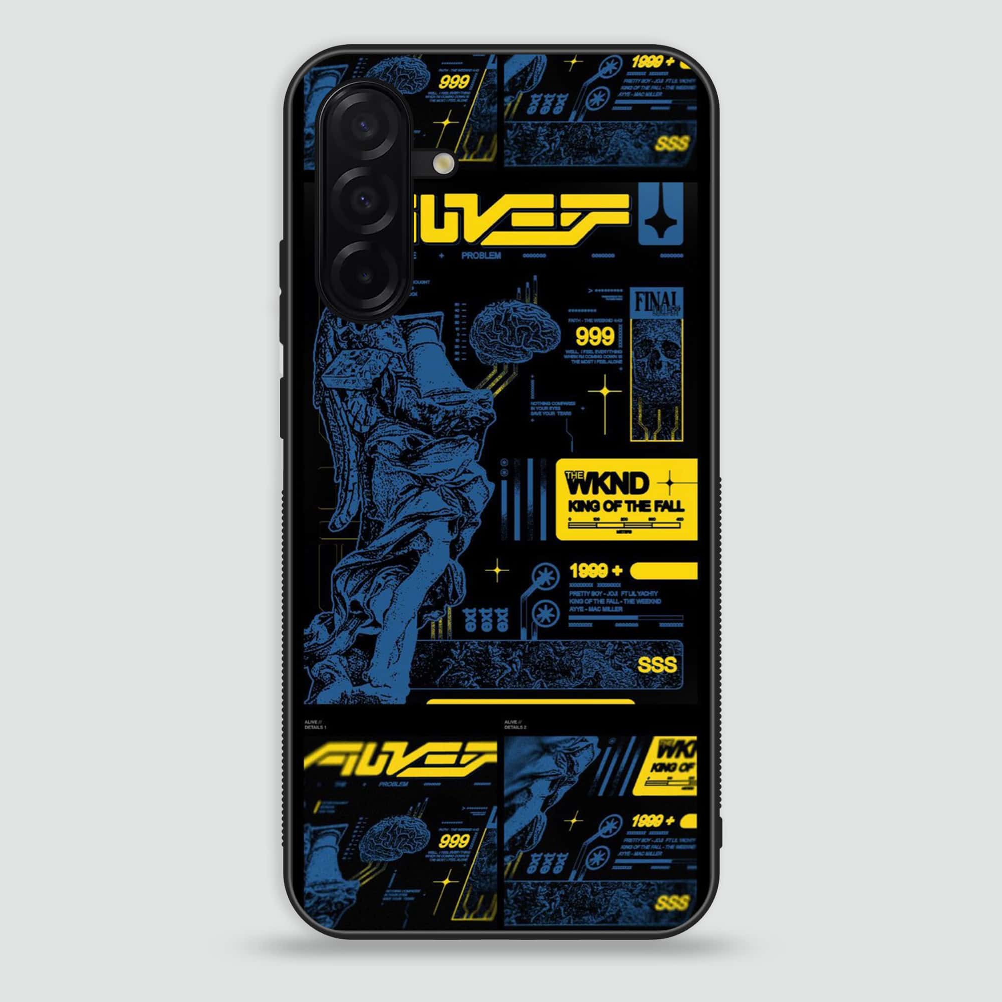 Samsung Galaxy A26 -   Cybernetic Warrior Series  - Premium Printed Glass soft Bumper shock Proof Case
