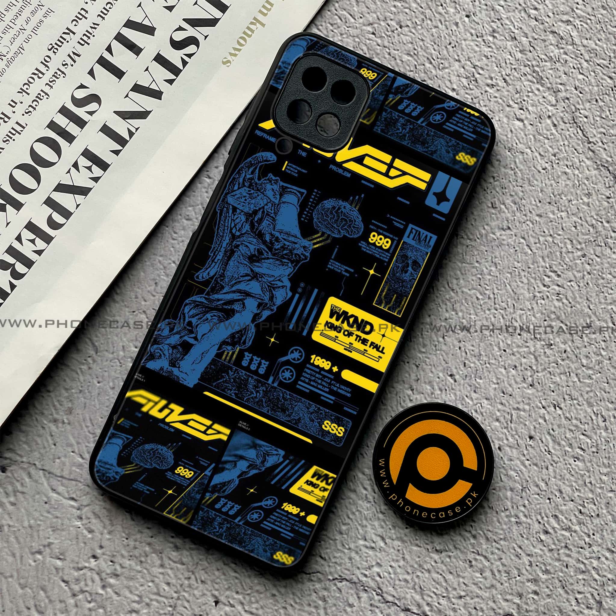 Samsung Galaxy A12 / A12 Nacho - Cybernetic Warrior Series - Premium Printed Glass soft Bumper shock Proof Case
