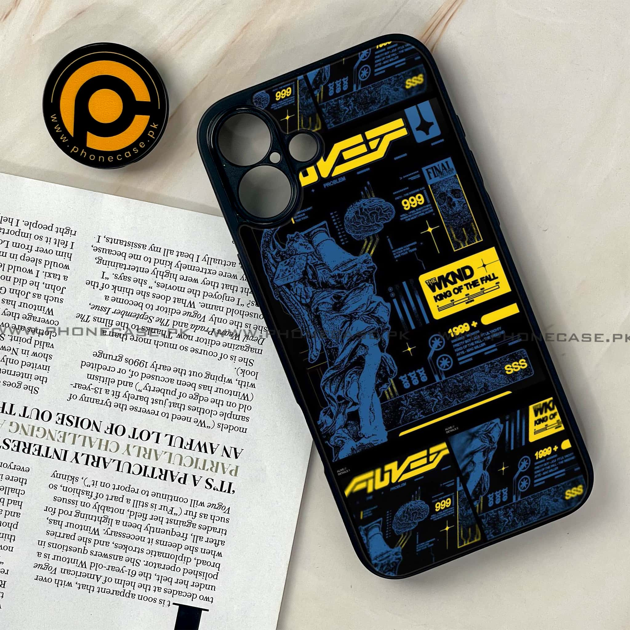 iPhone 16 - Cybernetic Warrior Series - Premium Printed Glass soft Bumper shock Proof Case