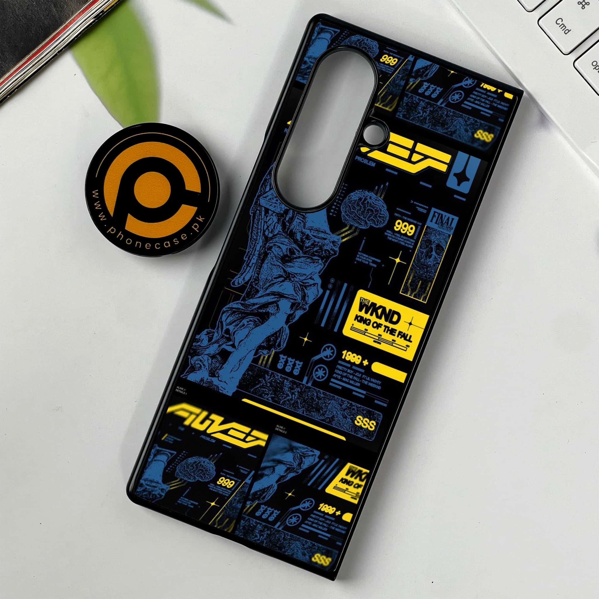 Samsung Galaxy Z Fold 7 - Cybernetic Warrior Series - Premium Metal Printed soft Bumper shock Proof Case