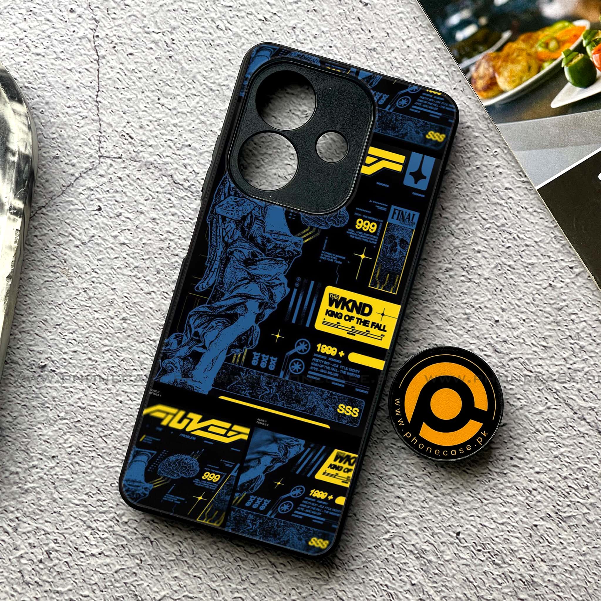 Oppo A5i - Cybernetic Warrior Series - Premium Metal Printed soft Bumper shock Proof Case