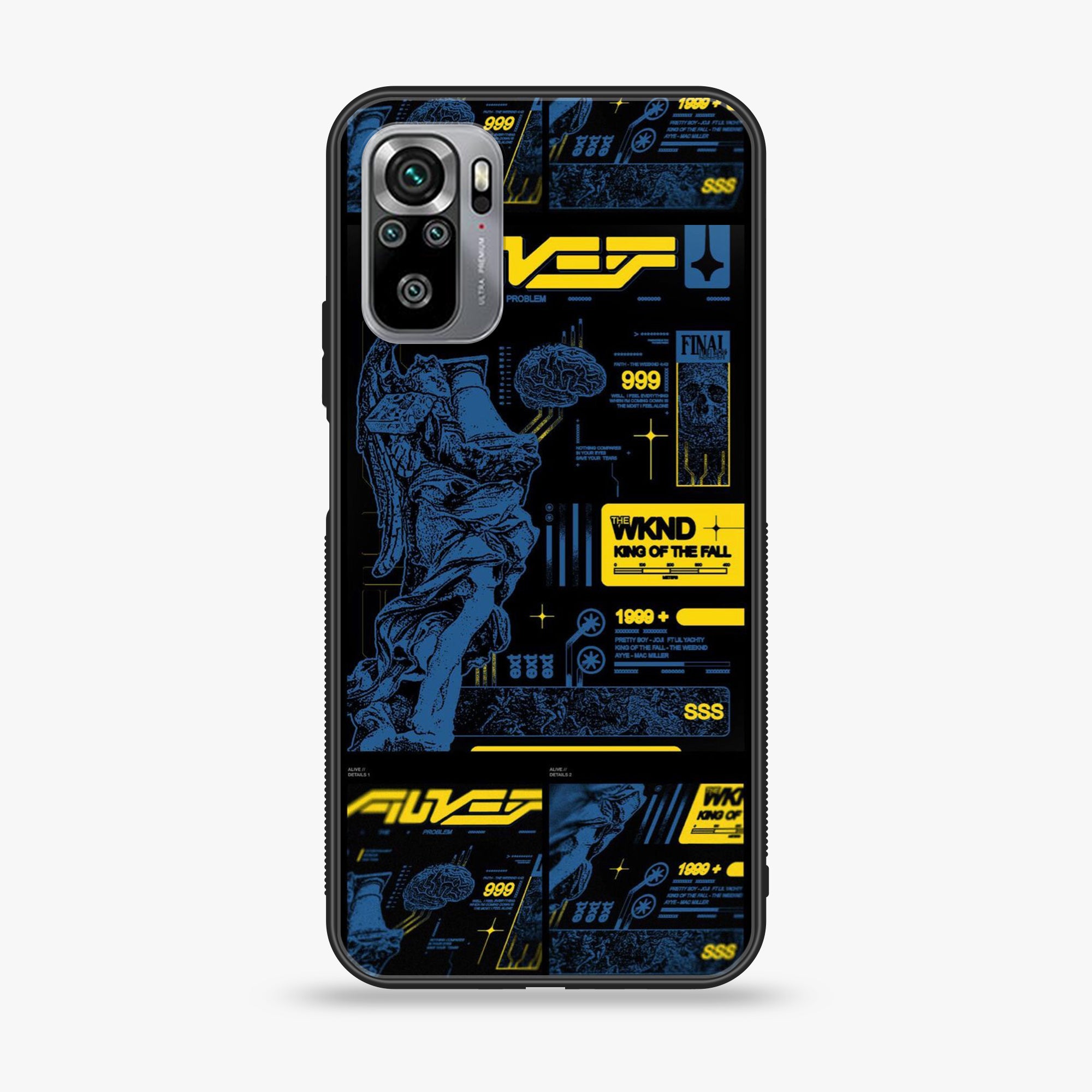 Xiaomi Redmi Note 10S- Cybernetic Warrior Series - Premium Printed Glass soft Bumper shock Proof Case