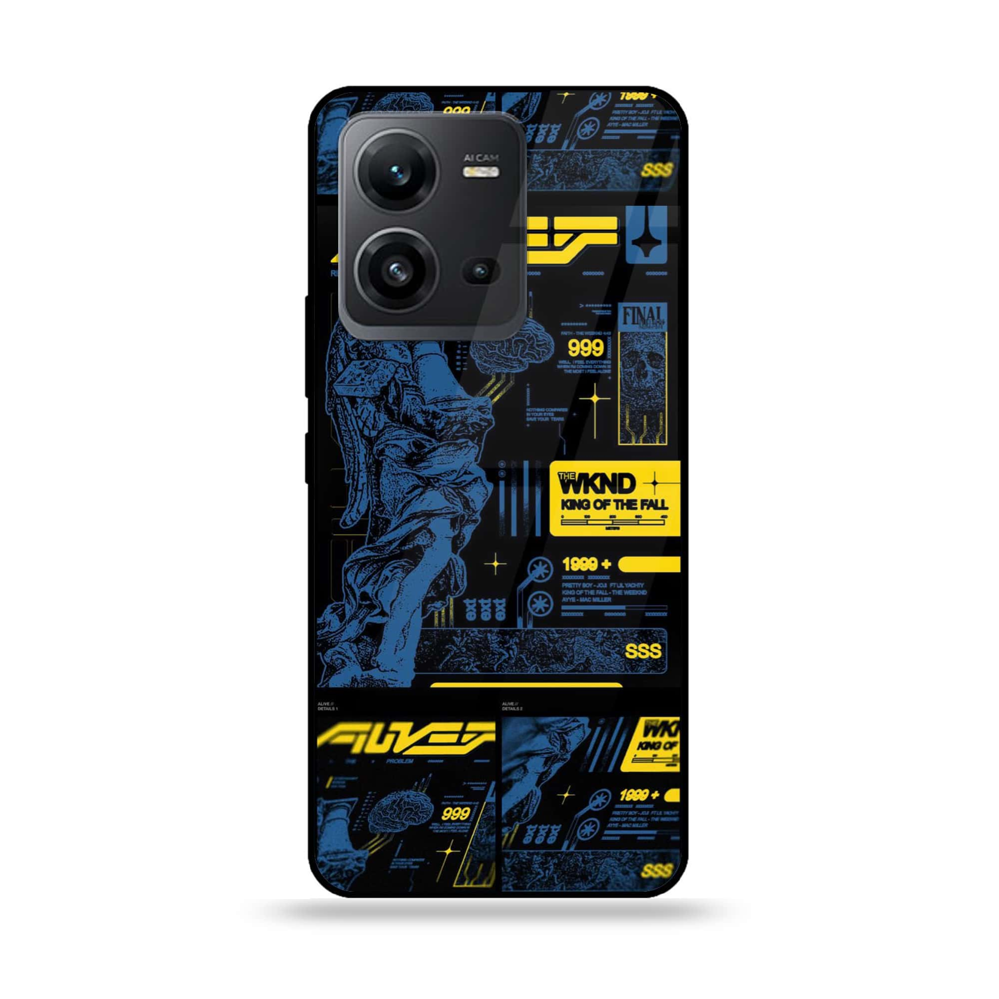 Vivo V25e  - Cybernetic Warrior Series - Premium Printed Glass soft Bumper shock Proof Case