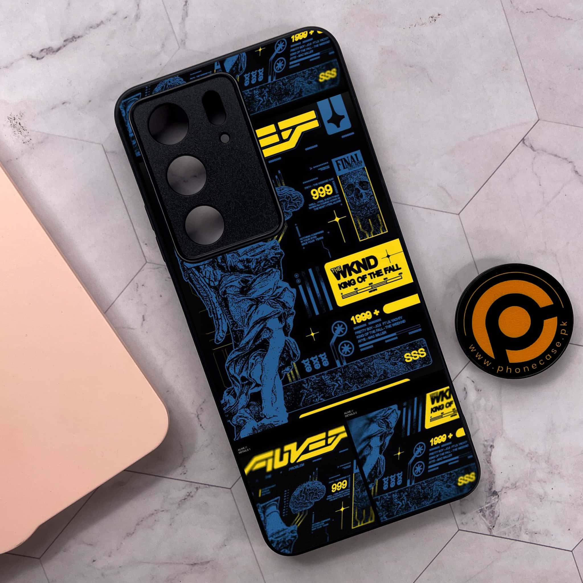 Realme C75x 4G - Cybernetic Warrior Series - Premium Metal Printed soft Bumper shock Proof Case