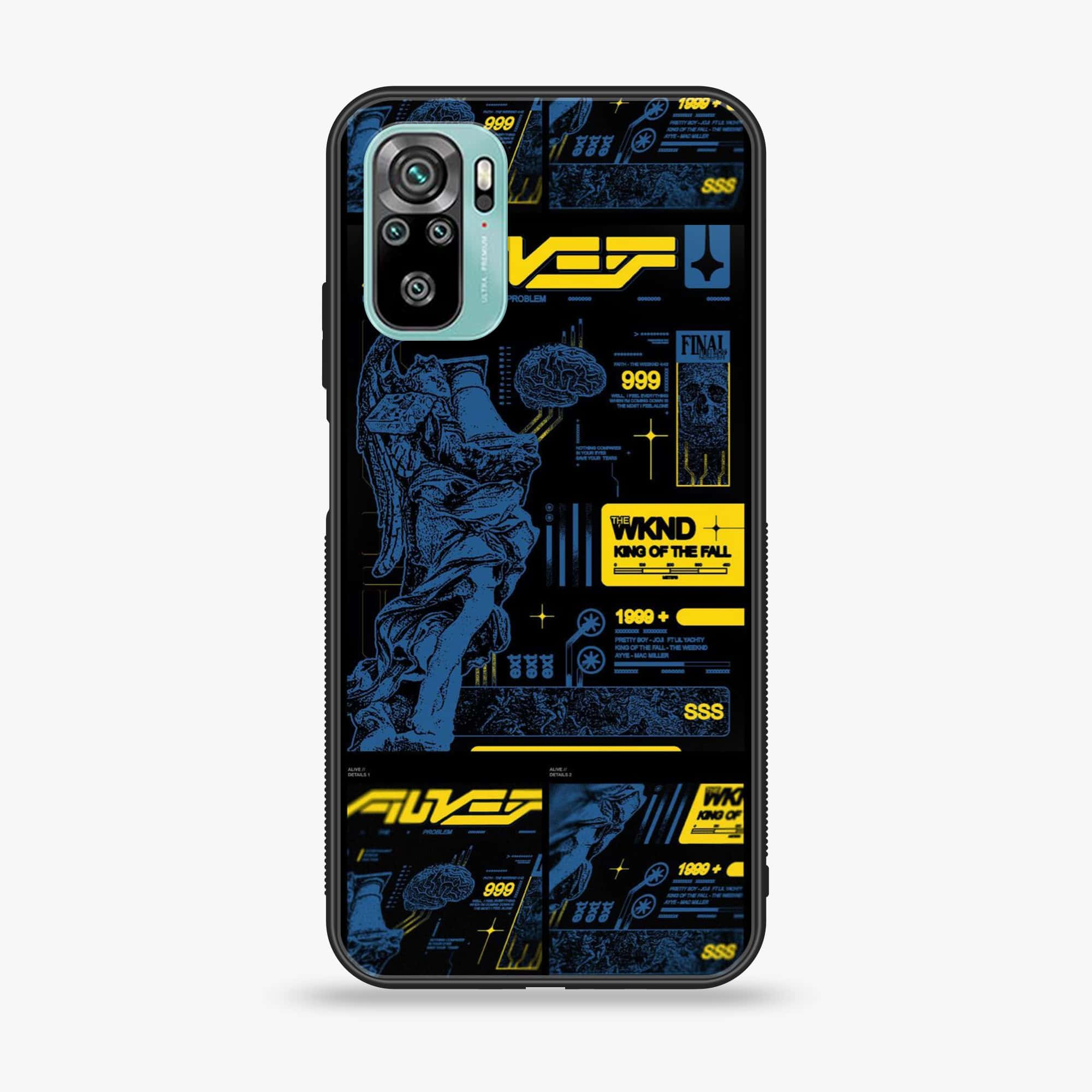 Xiaomi Redmi Note 10 - Cybernetic Warrior Series - Premium Printed Glass soft Bumper shock Proof Case